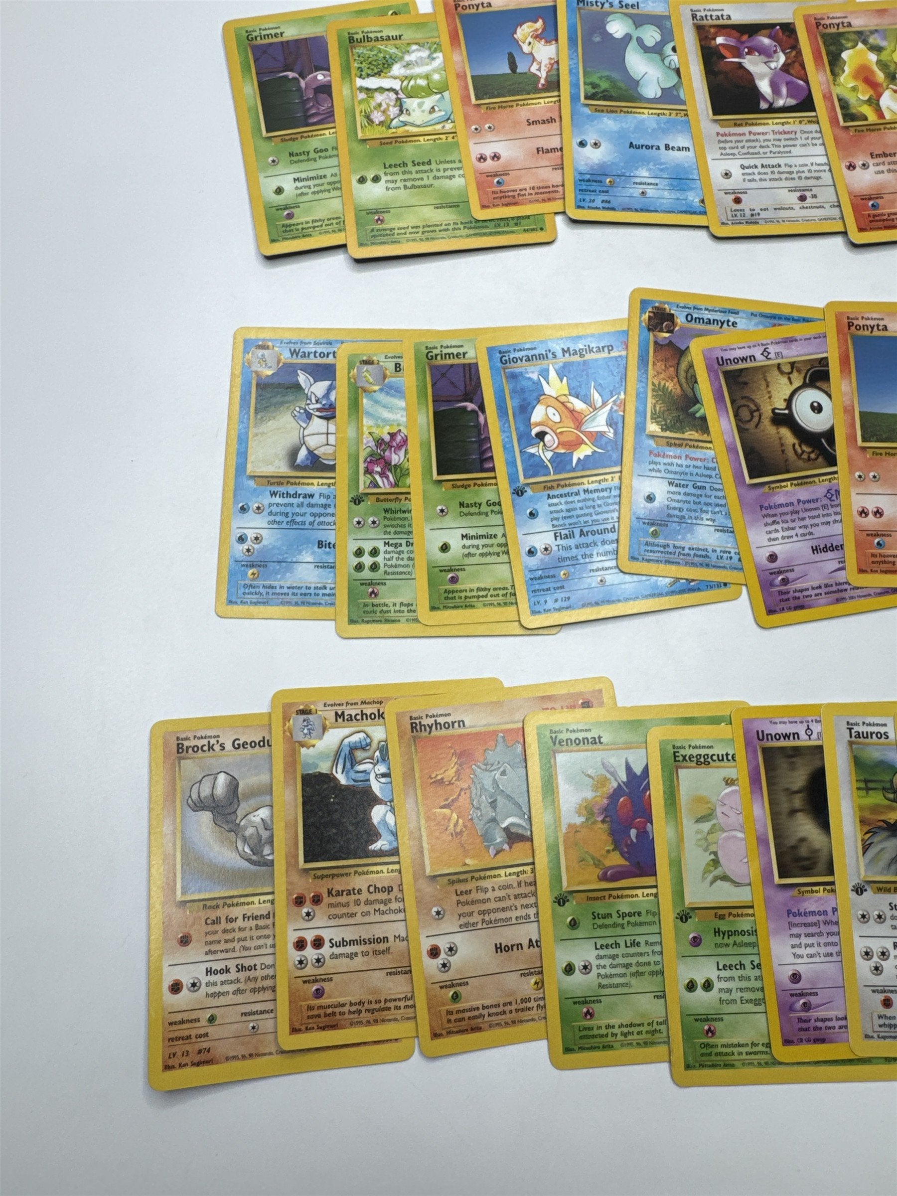 Lot of 40 Random Assorted Pokemon Playing Cards Vintage 1999(As Pictured)