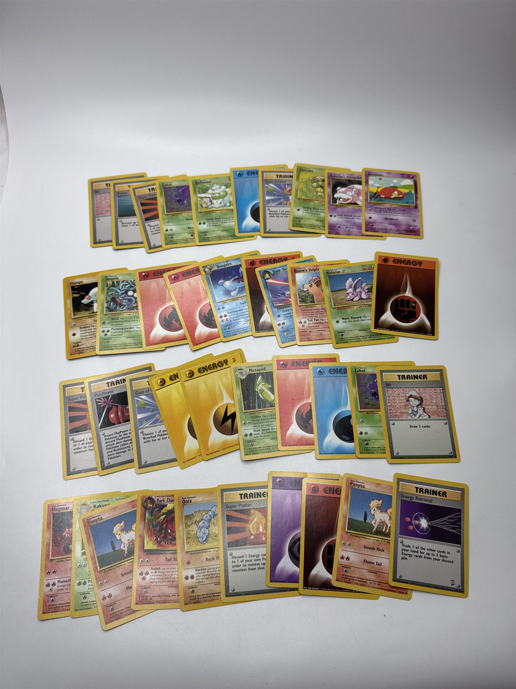 Lot of 40 Random Assorted Pokemon Playing Cards Vintage 1999(As Pictured)