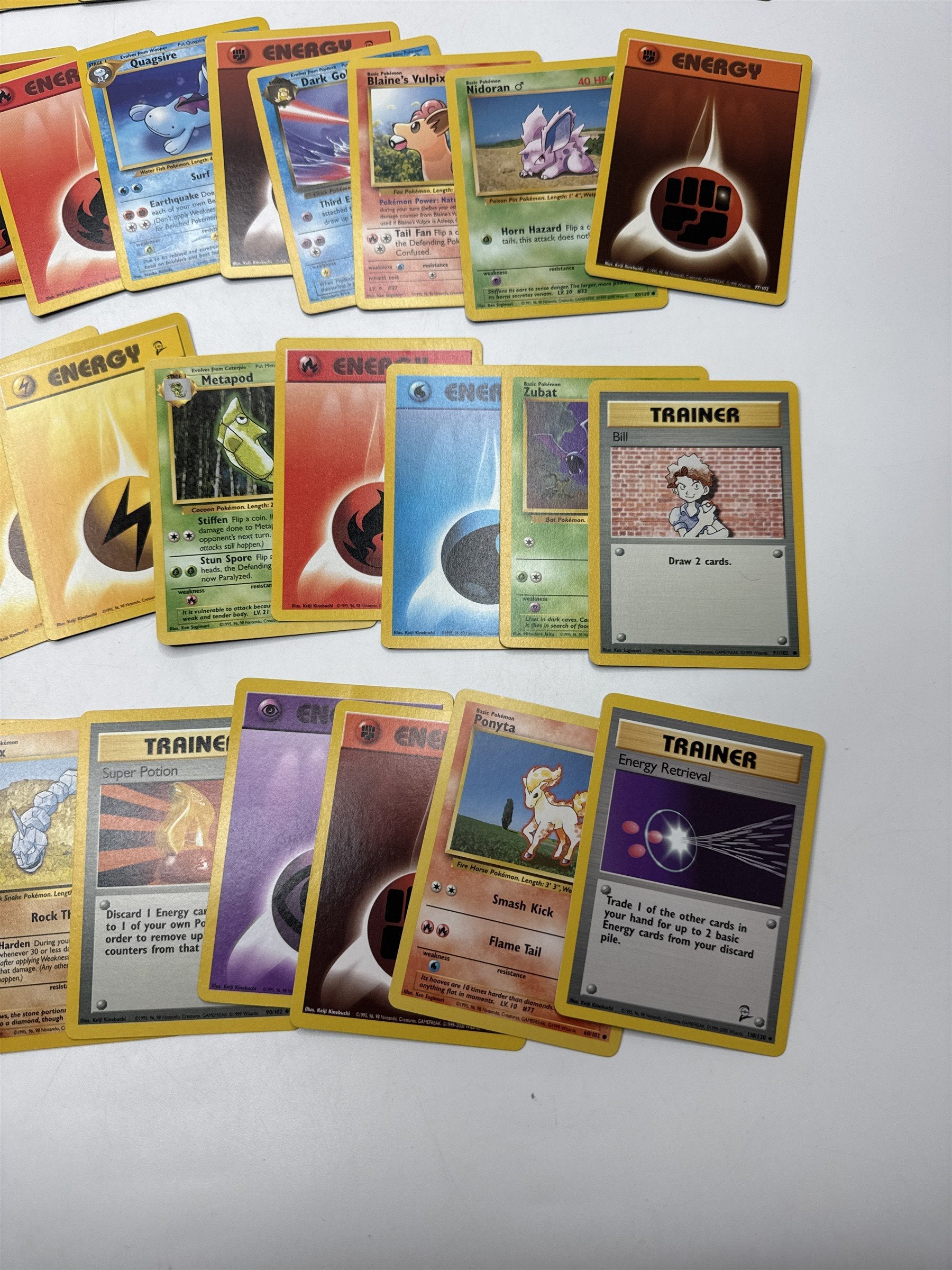 Lot of 40 Random Assorted Pokemon Playing Cards Vintage 1999(As Pictured)
