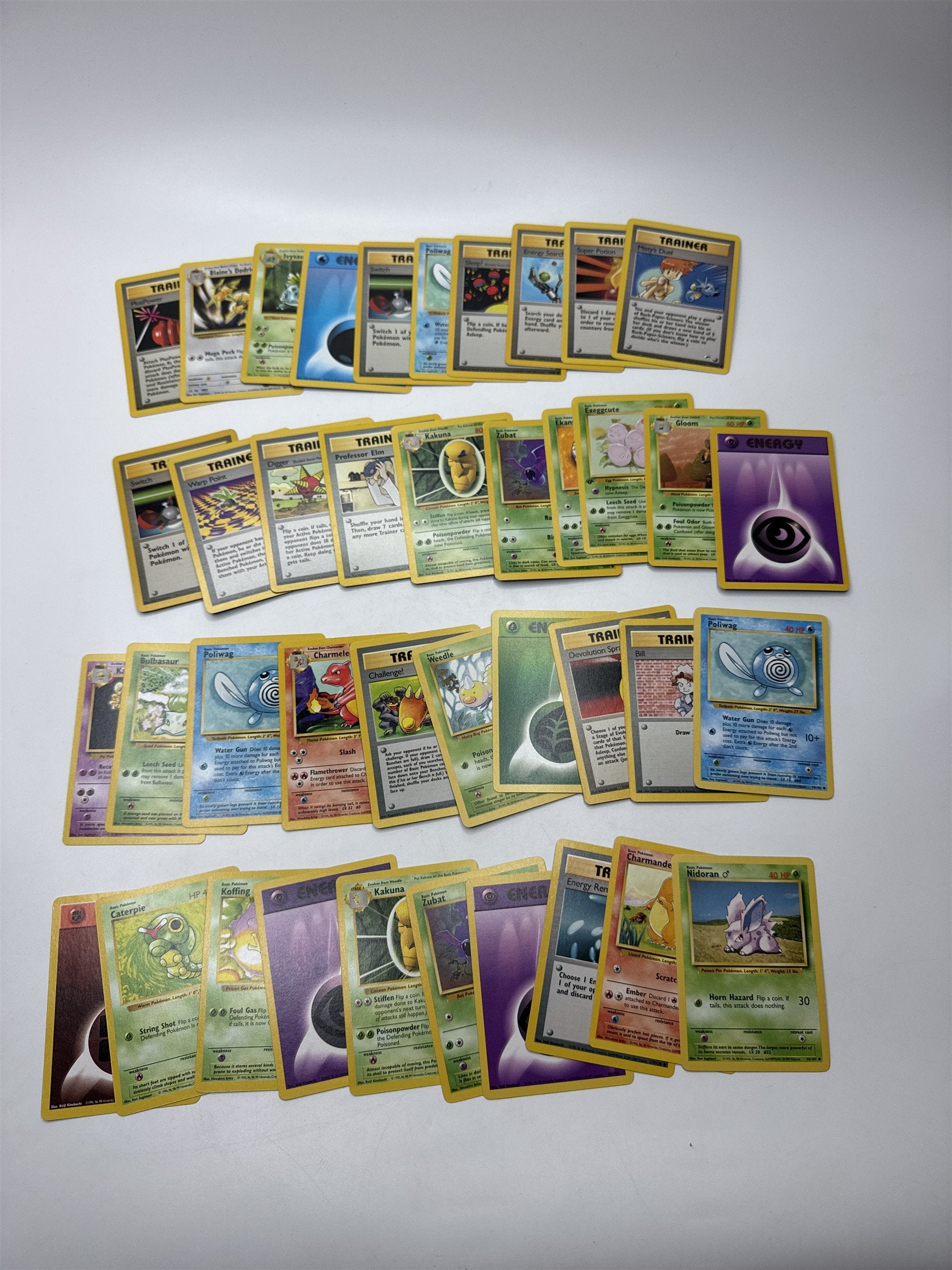Lot of 40 Random Assorted Pokemon Playing Cards Vintage 1999(As Pictured)
