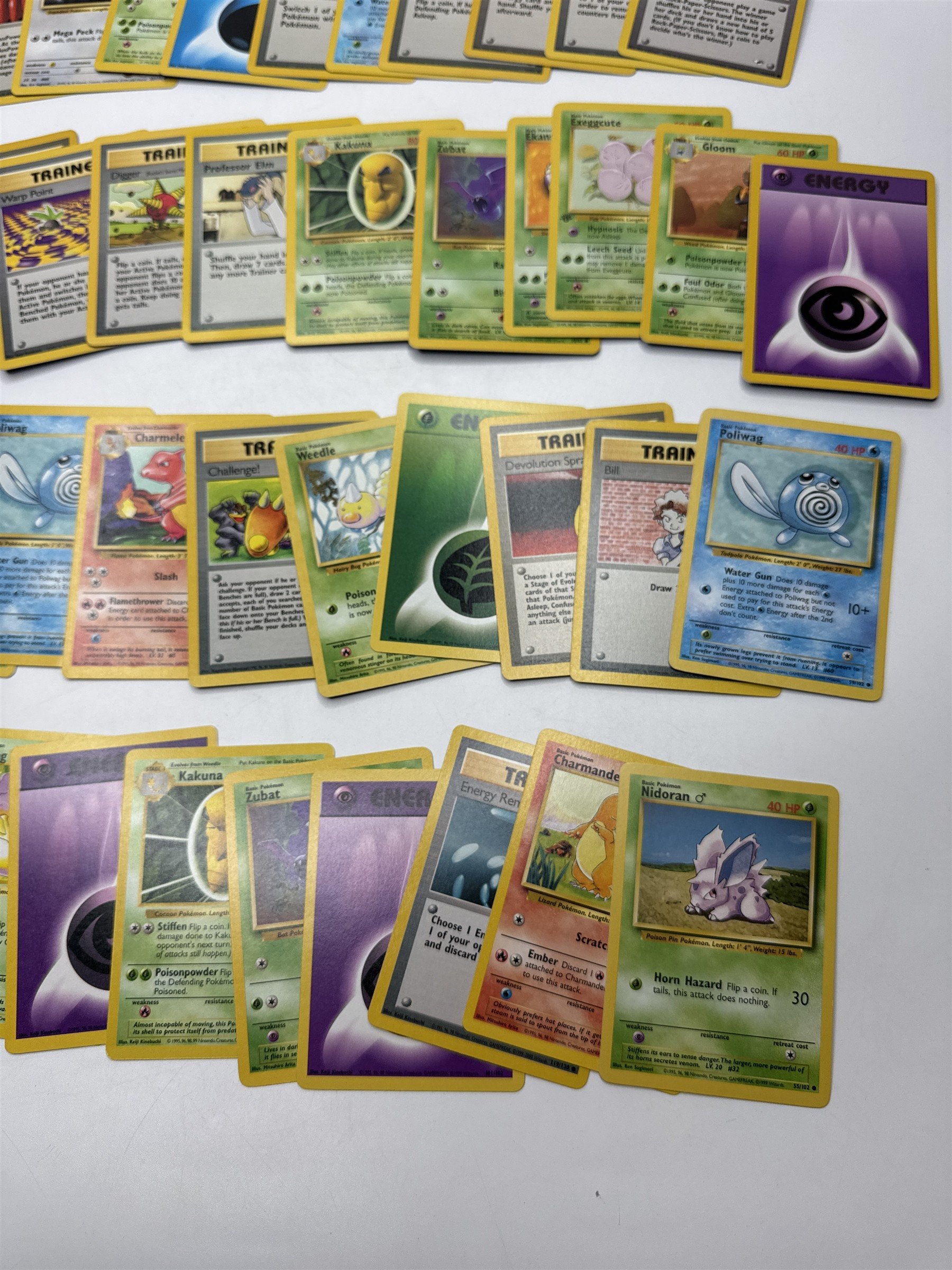 Lot of 40 Random Assorted Pokemon Playing Cards Vintage 1999(As Pictured)