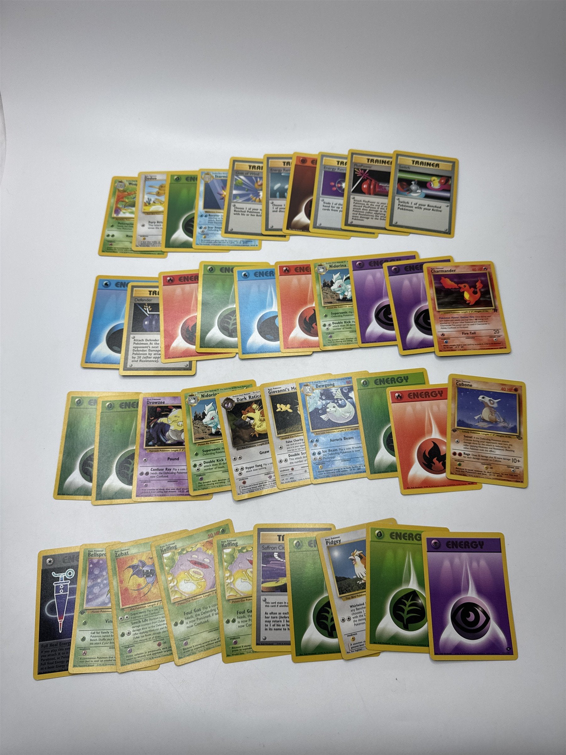 Lot of 40 Random Assorted Pokemon Playing Cards Vintage 1999(As Pictured)