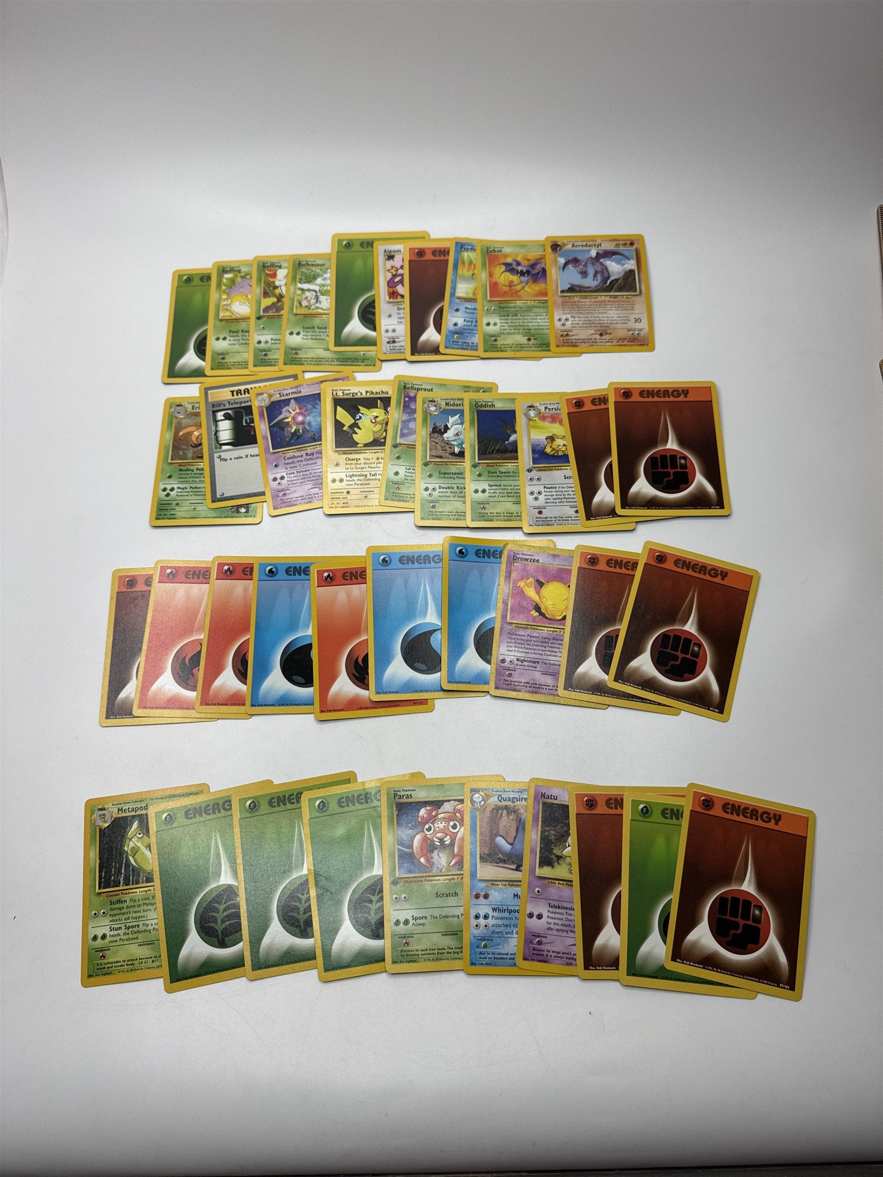 Lot of 40 Random Assorted Pokemon Playing Cards Vintage 1999 (As Pictured)