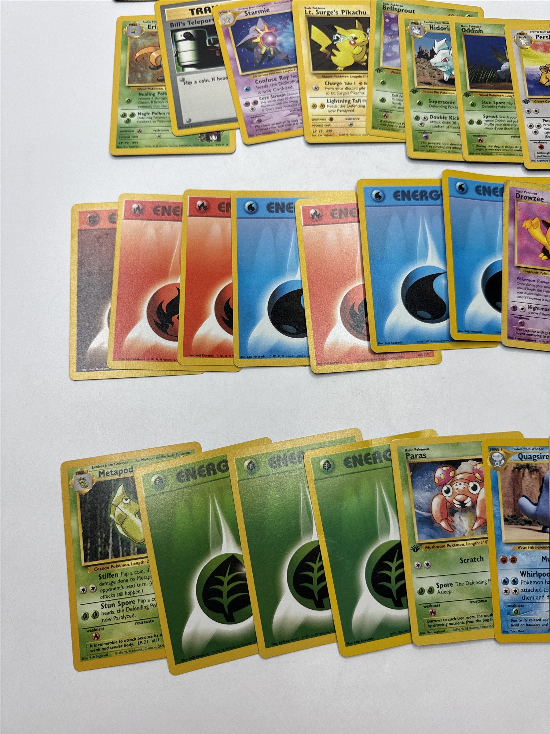 Lot of 40 Random Assorted Pokemon Playing Cards Vintage 1999 (As Pictured)