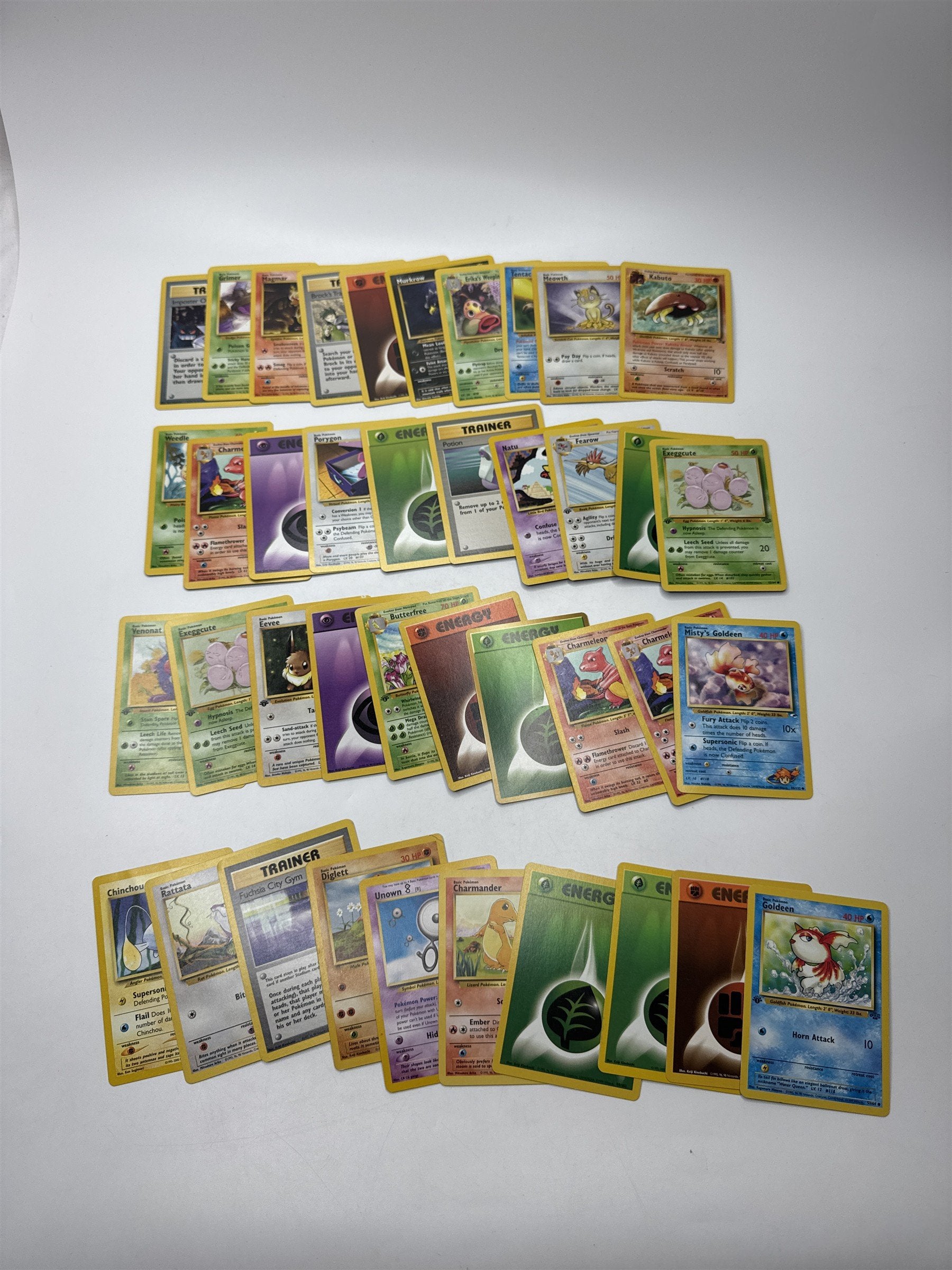 Lot of 40 Random Assorted Pokemon Playing Cards Vintage 1999 (As Pictured)