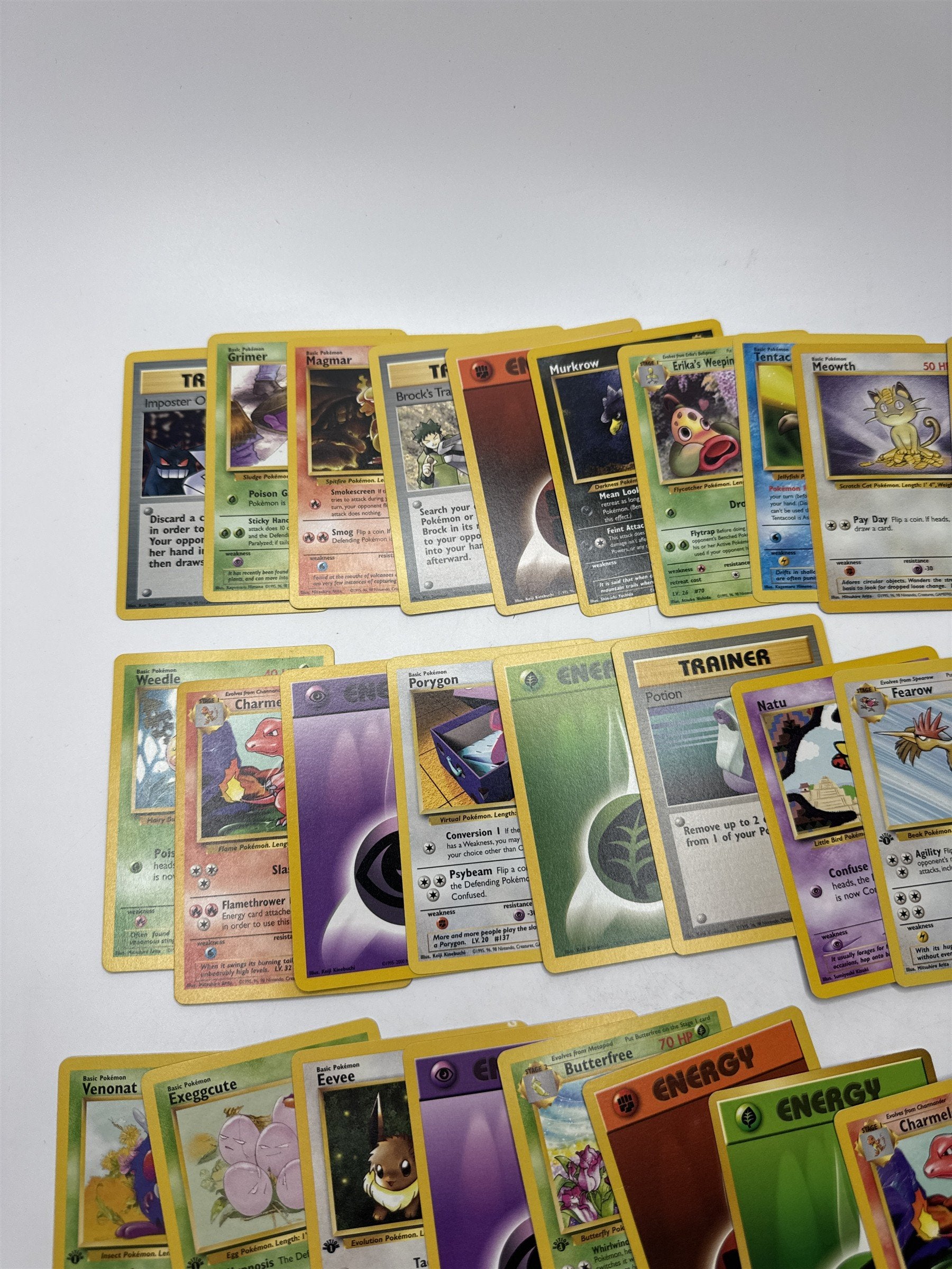 Lot of 40 Random Assorted Pokemon Playing Cards Vintage 1999 (As Pictured)
