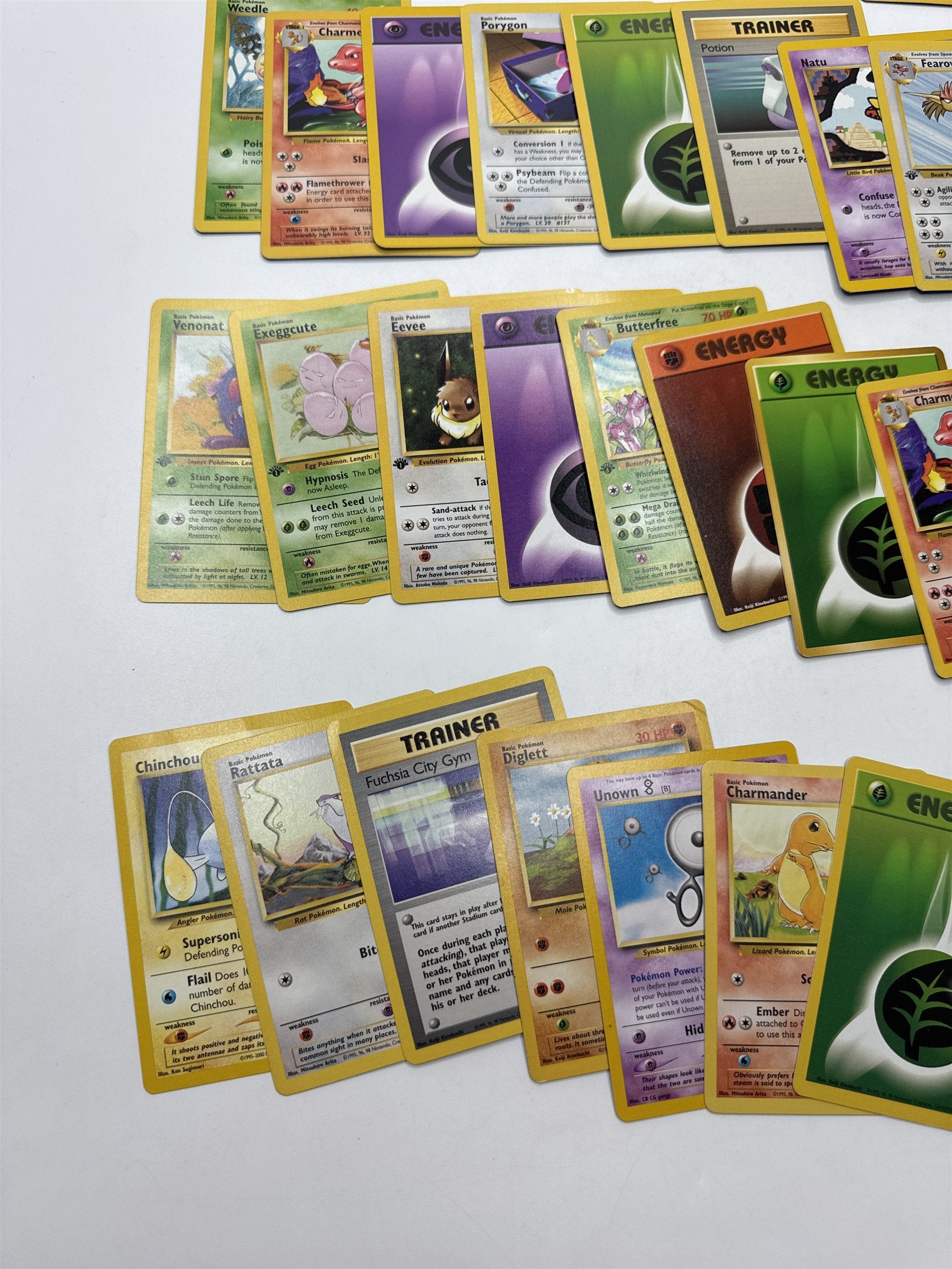 Lot of 40 Random Assorted Pokemon Playing Cards Vintage 1999 (As Pictured)