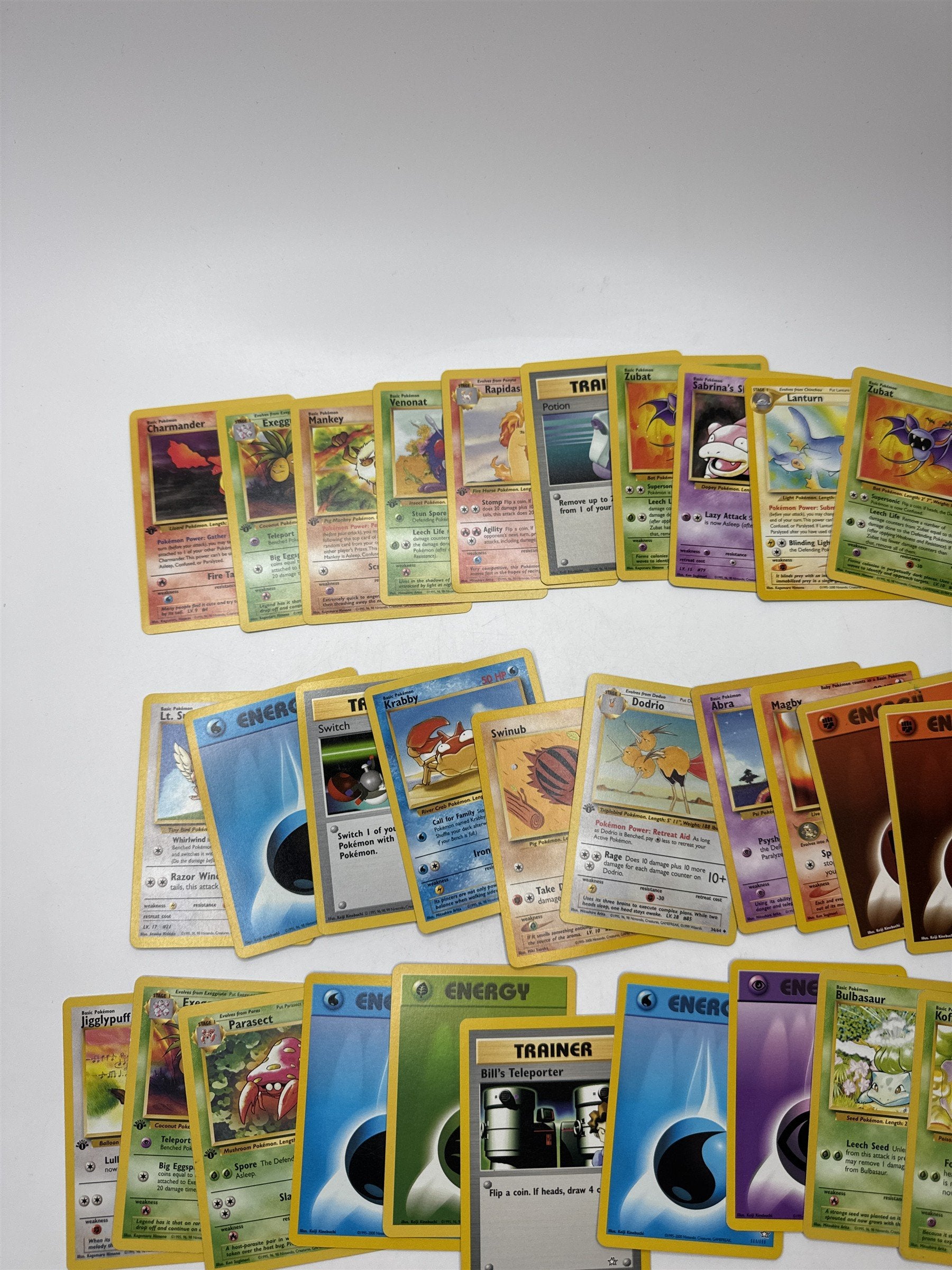 Lot of 40 Random Assorted Pokemon Playing Cards Vintage 1999 (As Pictured)