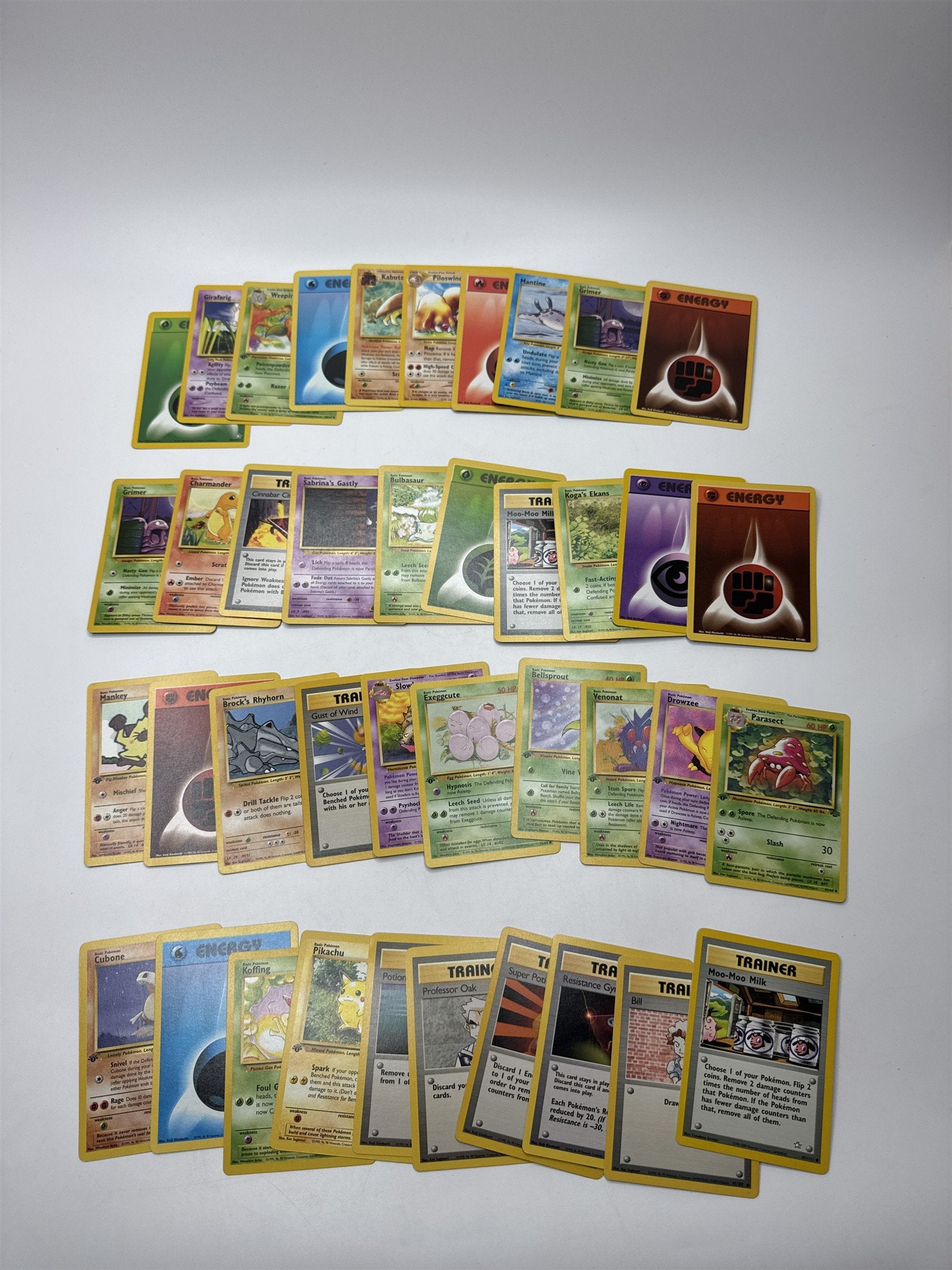 Lot of 40 Random Assorted Pokemon Playing Cards Vintage 1999 (As Pictured)