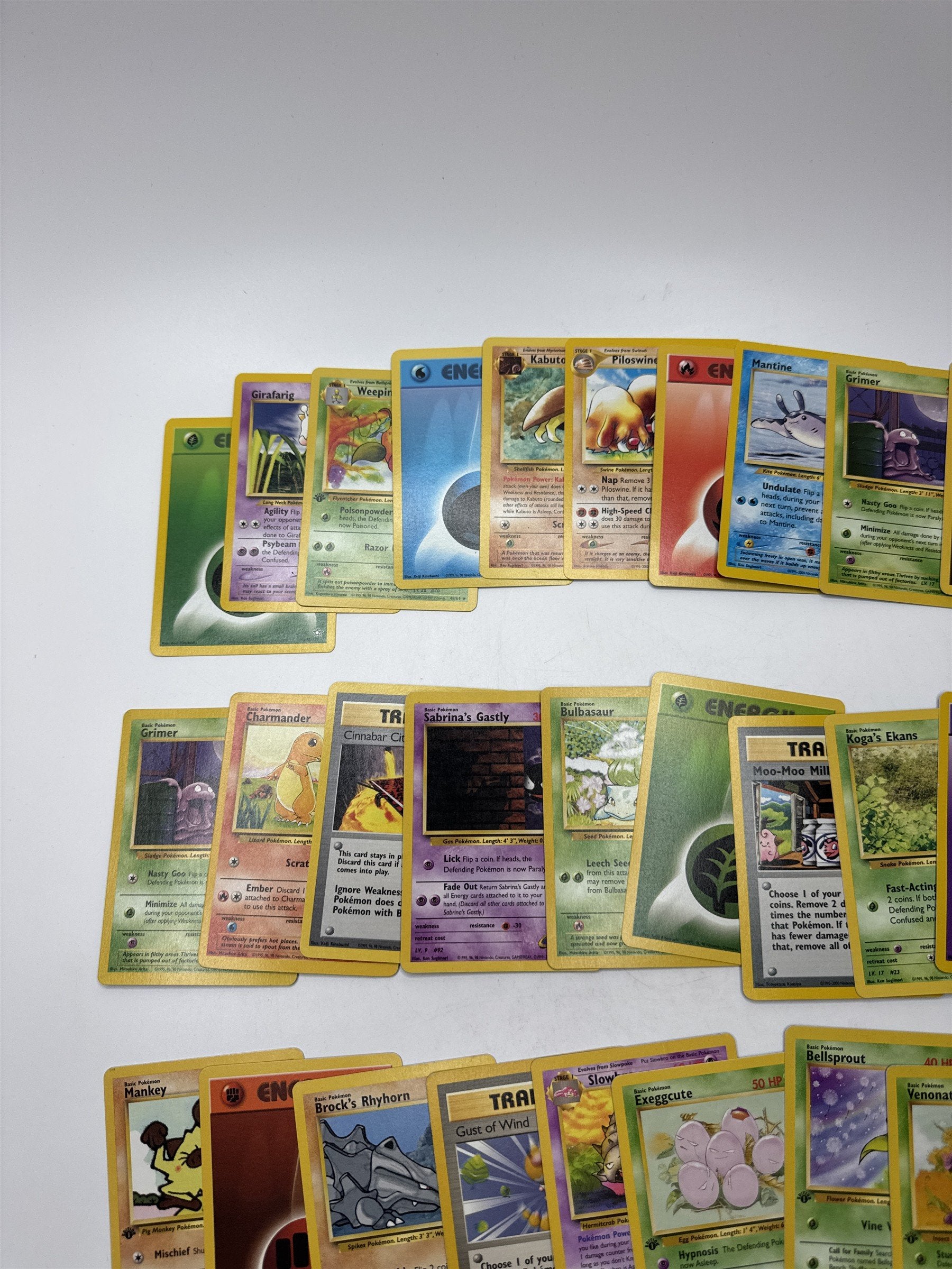 Lot of 40 Random Assorted Pokemon Playing Cards Vintage 1999 (As Pictured)