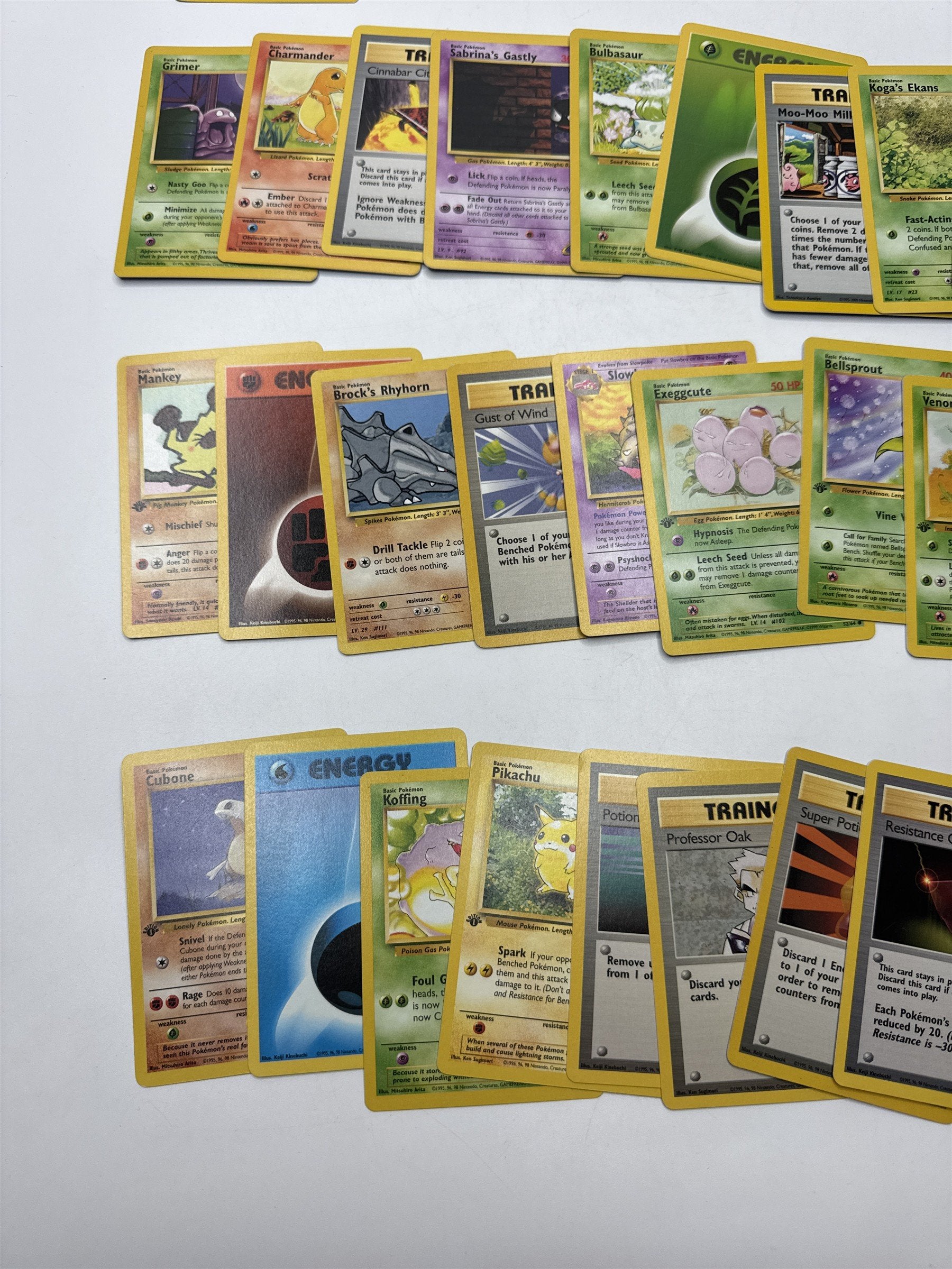 Lot of 40 Random Assorted Pokemon Playing Cards Vintage 1999 (As Pictured)