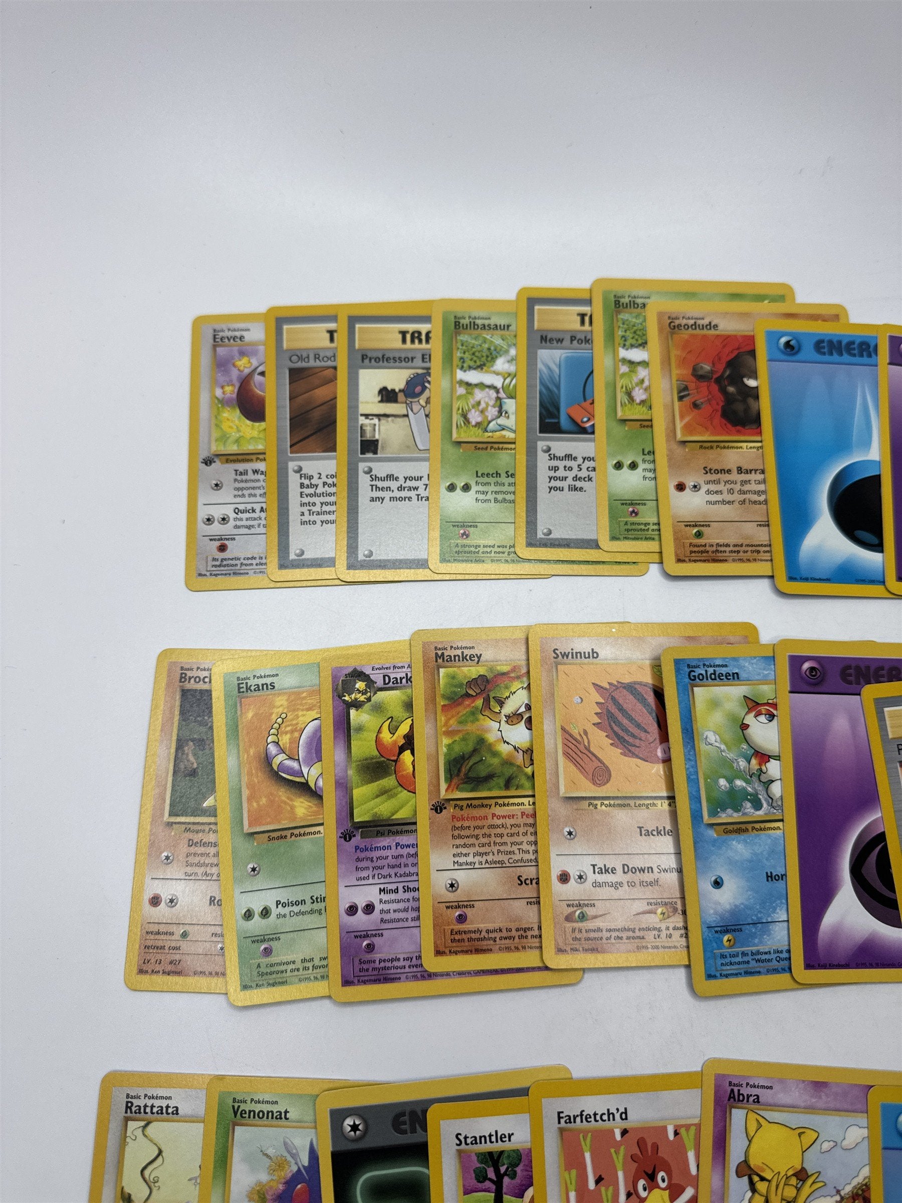 Lot of 34 Random Assorted Pokemon Playing Cards Vintage 1999 (As Pictured)