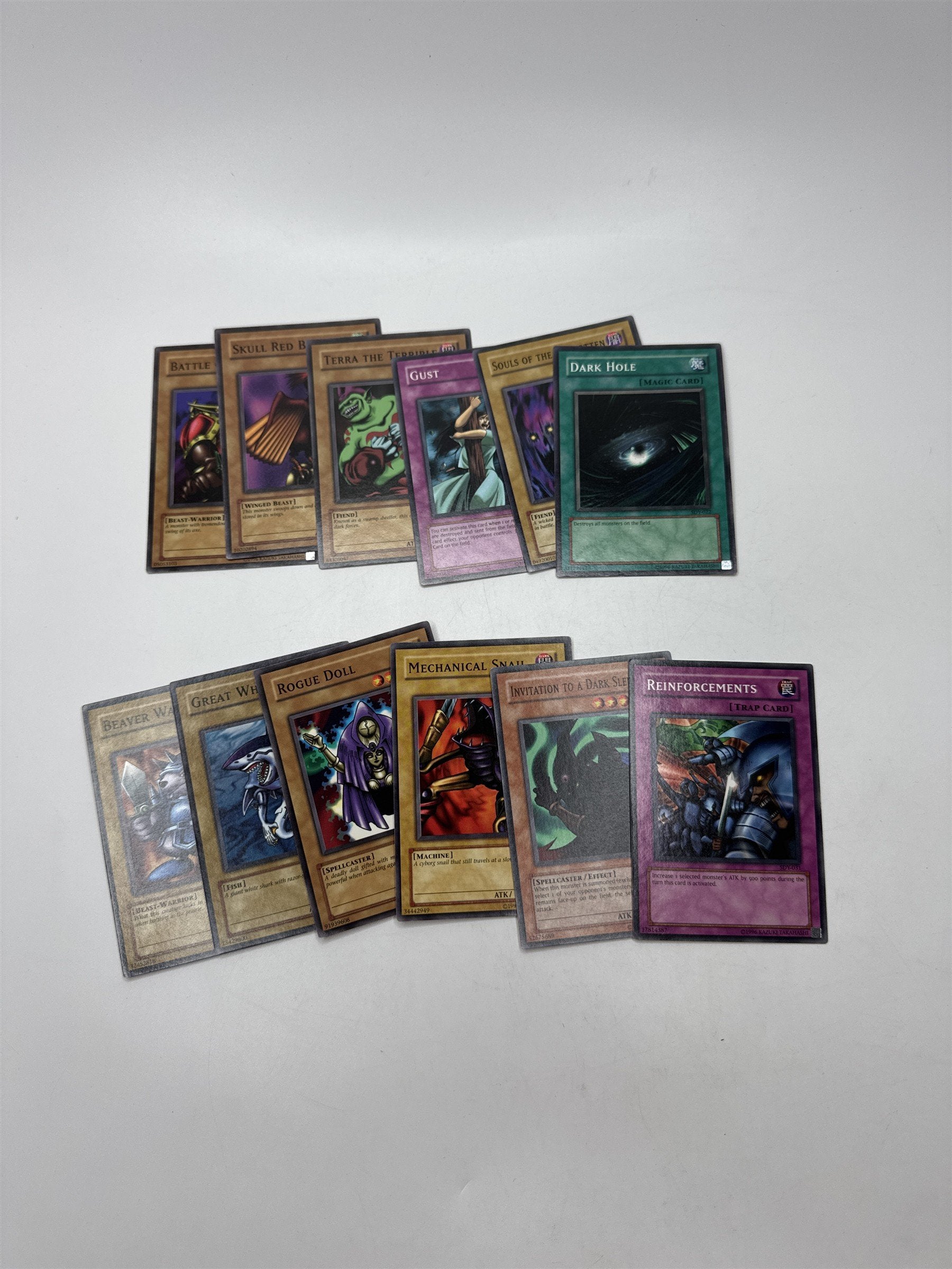 Lot of 12 Random Assorted Yu-Gi-Oh! Cards Vintage 1996 (As Pictured)