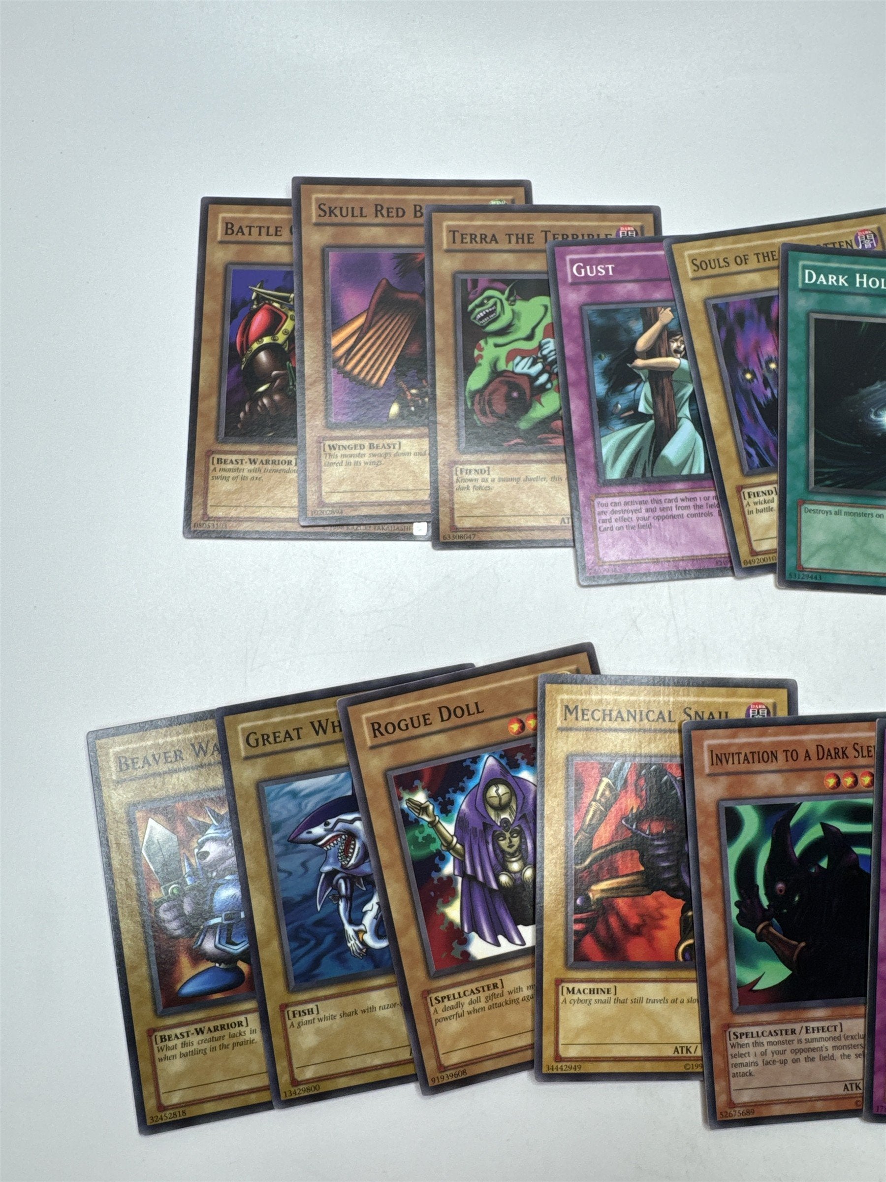 Lot of 12 Random Assorted Yu-Gi-Oh! Cards Vintage 1996 (As Pictured)