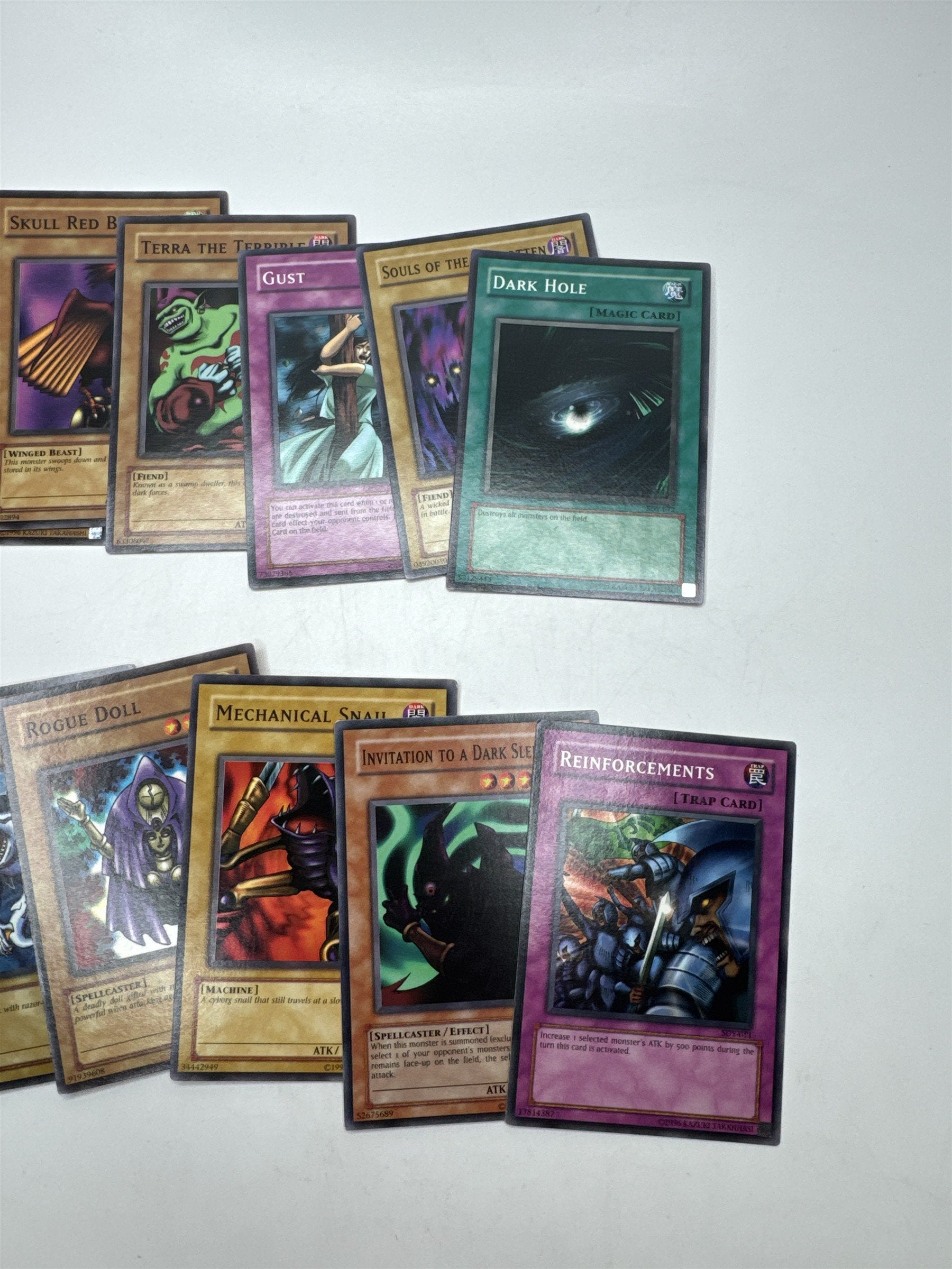 Lot of 12 Random Assorted Yu-Gi-Oh! Cards Vintage 1996 (As Pictured)