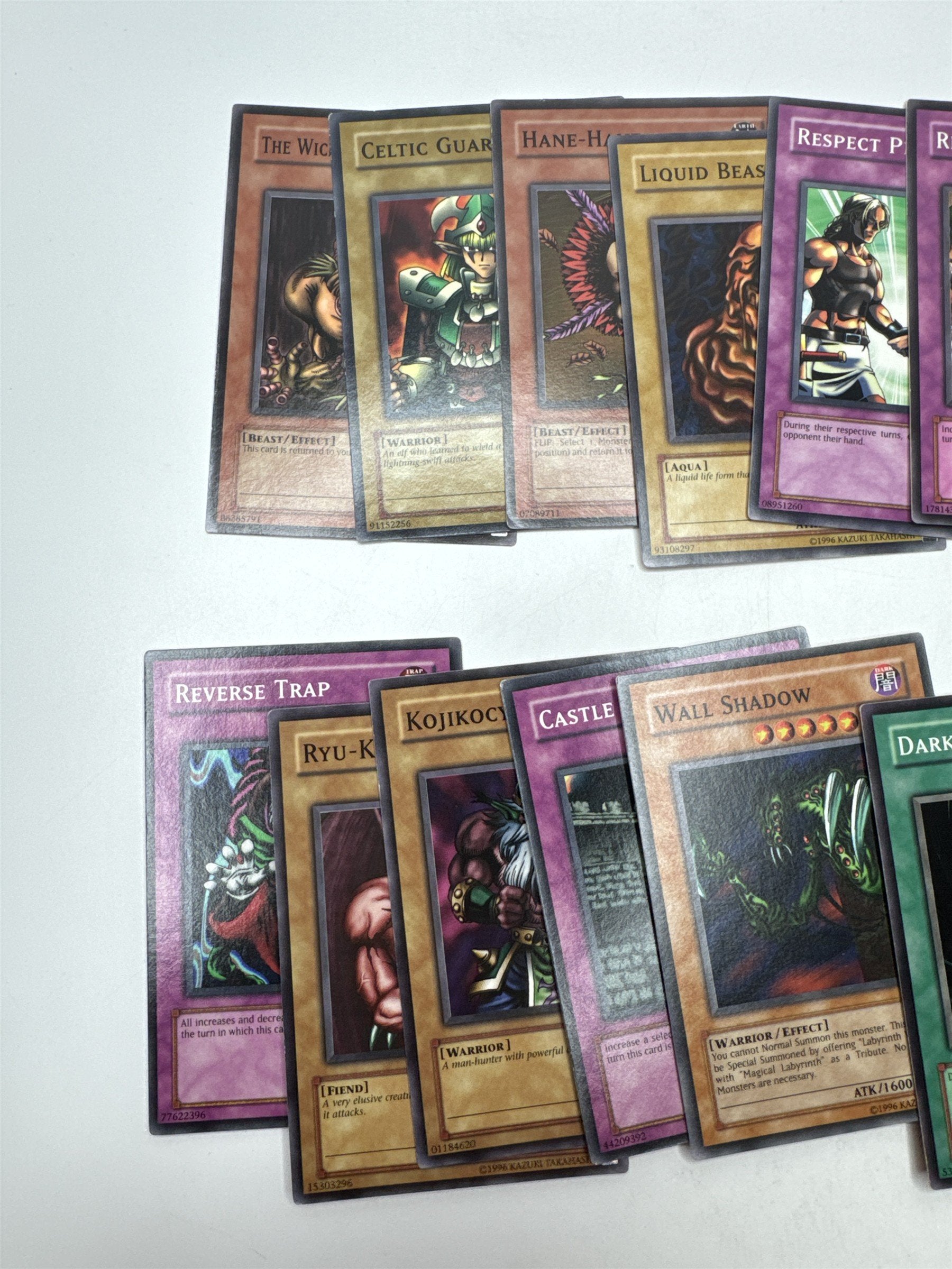 Lot of 12 Random Assorted Yu-Gi-Oh! Cards Vintage 1996 (As Pictured)