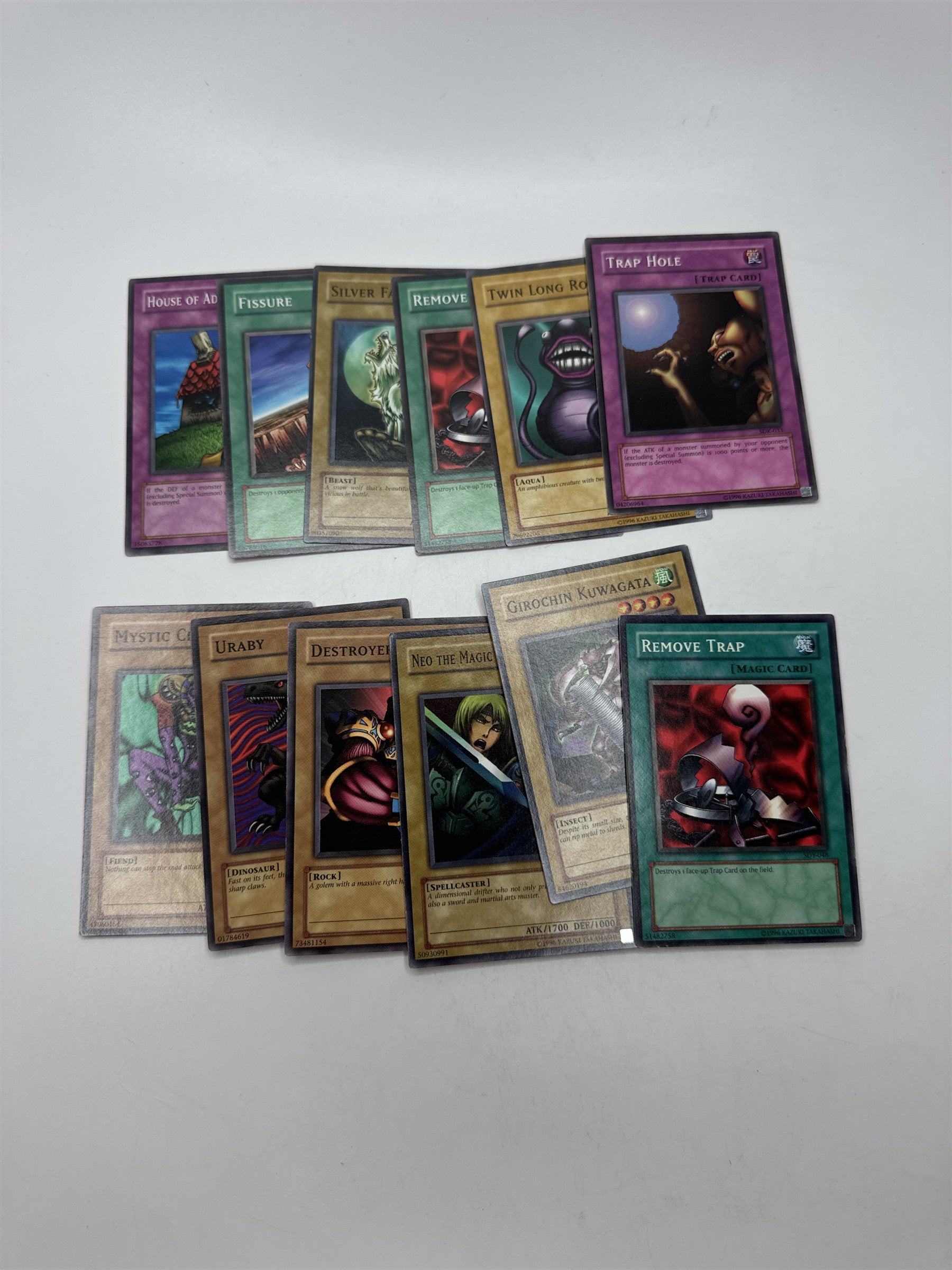 Lot of 12 Random Assorted Yu-Gi-Oh! Cards Vintage 1996 (As Pictured)