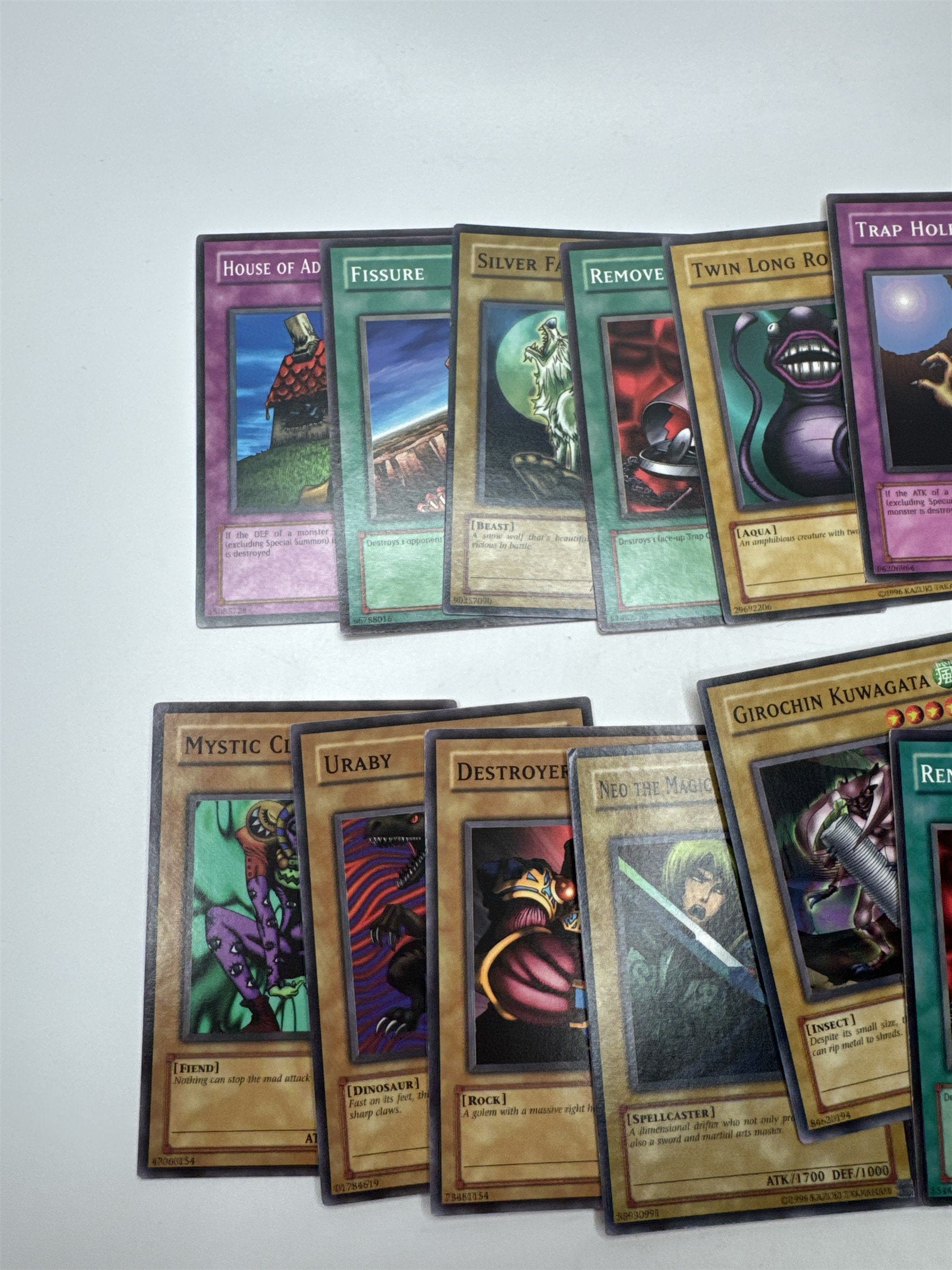 Lot of 12 Random Assorted Yu-Gi-Oh! Cards Vintage 1996 (As Pictured)
