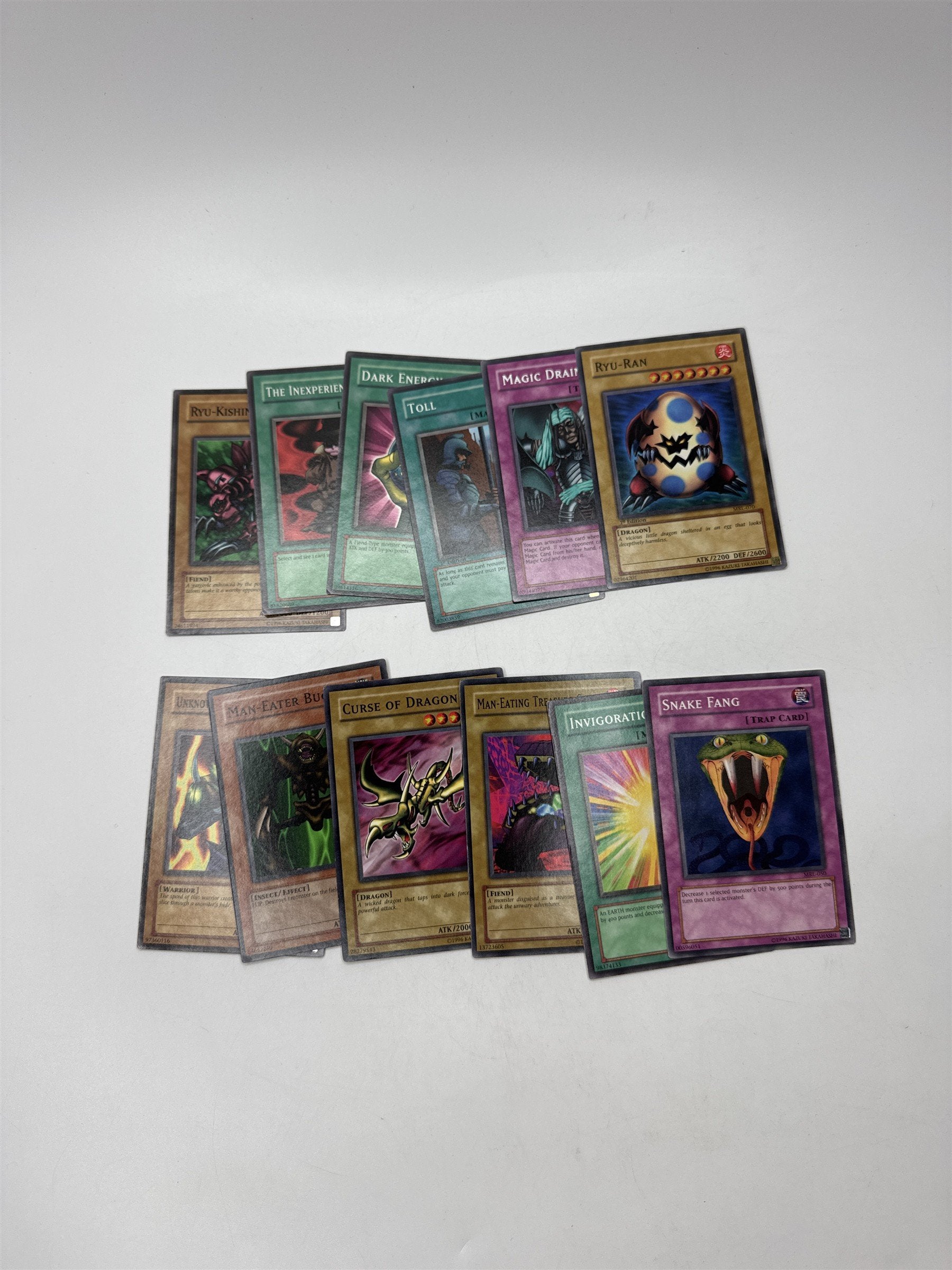 Lot of 12 Random Assorted Yu-Gi-Oh! Cards Vintage 1996 (As Pictured)