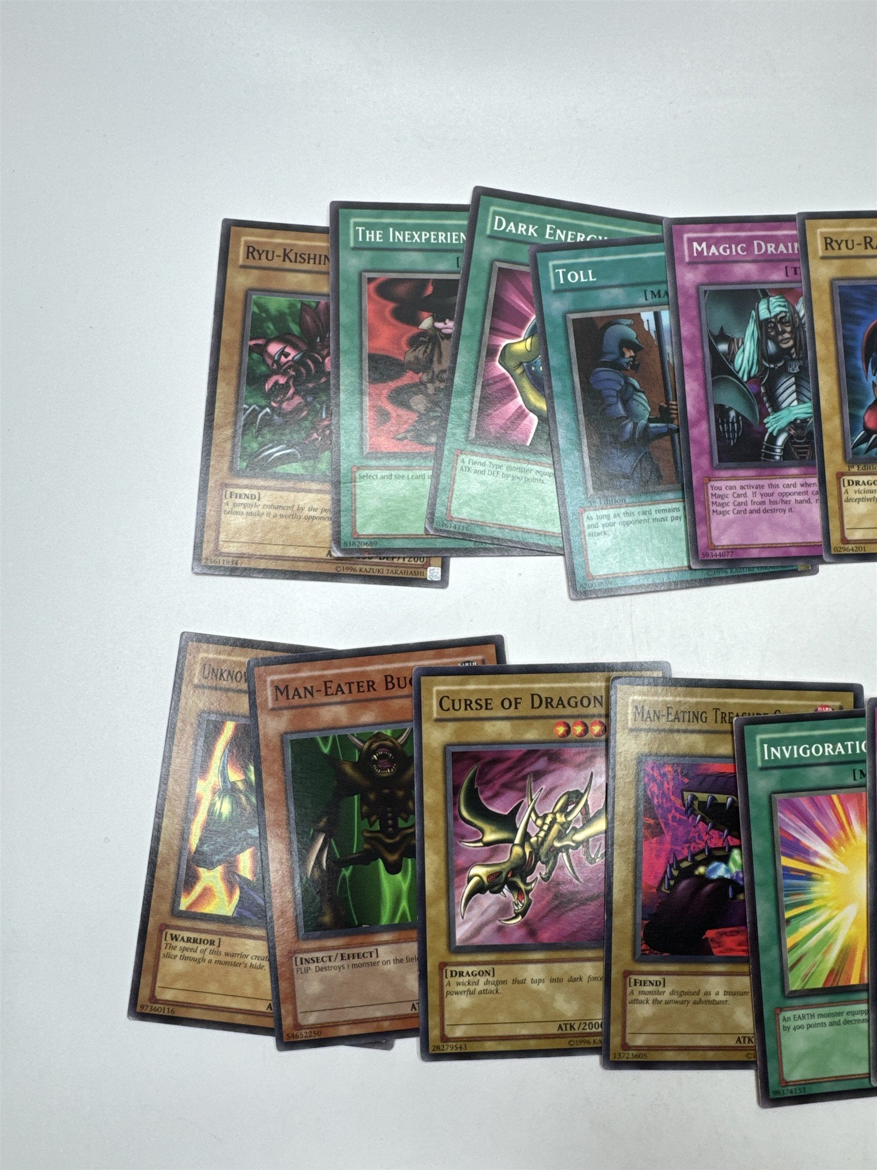 Lot of 12 Random Assorted Yu-Gi-Oh! Cards Vintage 1996 (As Pictured)