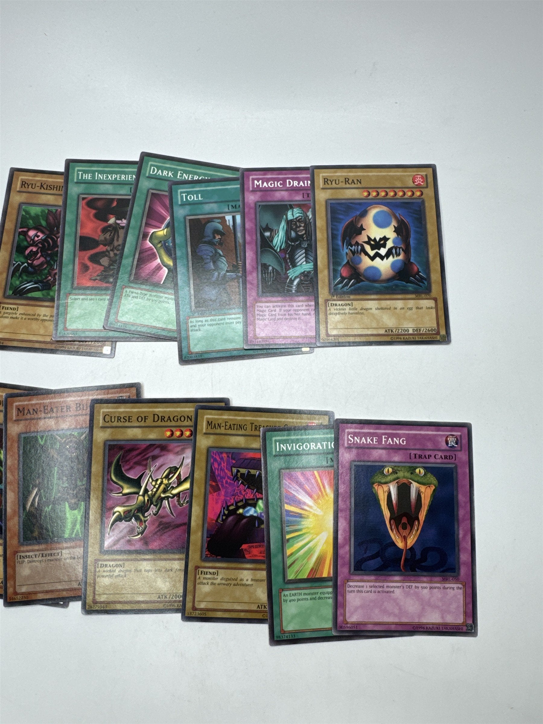 Lot of 12 Random Assorted Yu-Gi-Oh! Cards Vintage 1996 (As Pictured)