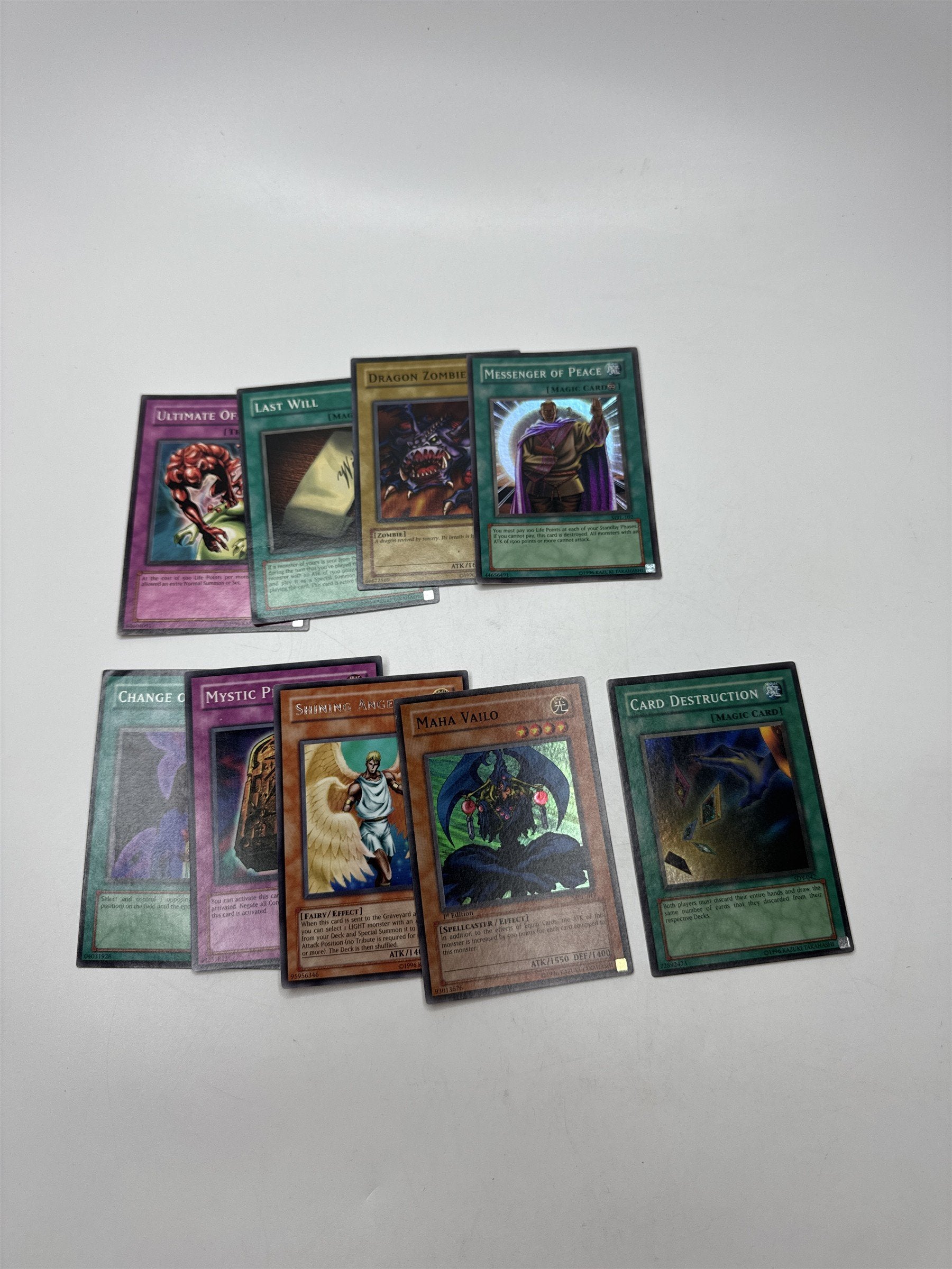 Lot of 9 Random Assorted Yu-Gi-Oh! Cards Vintage 1996 (As Pictured)