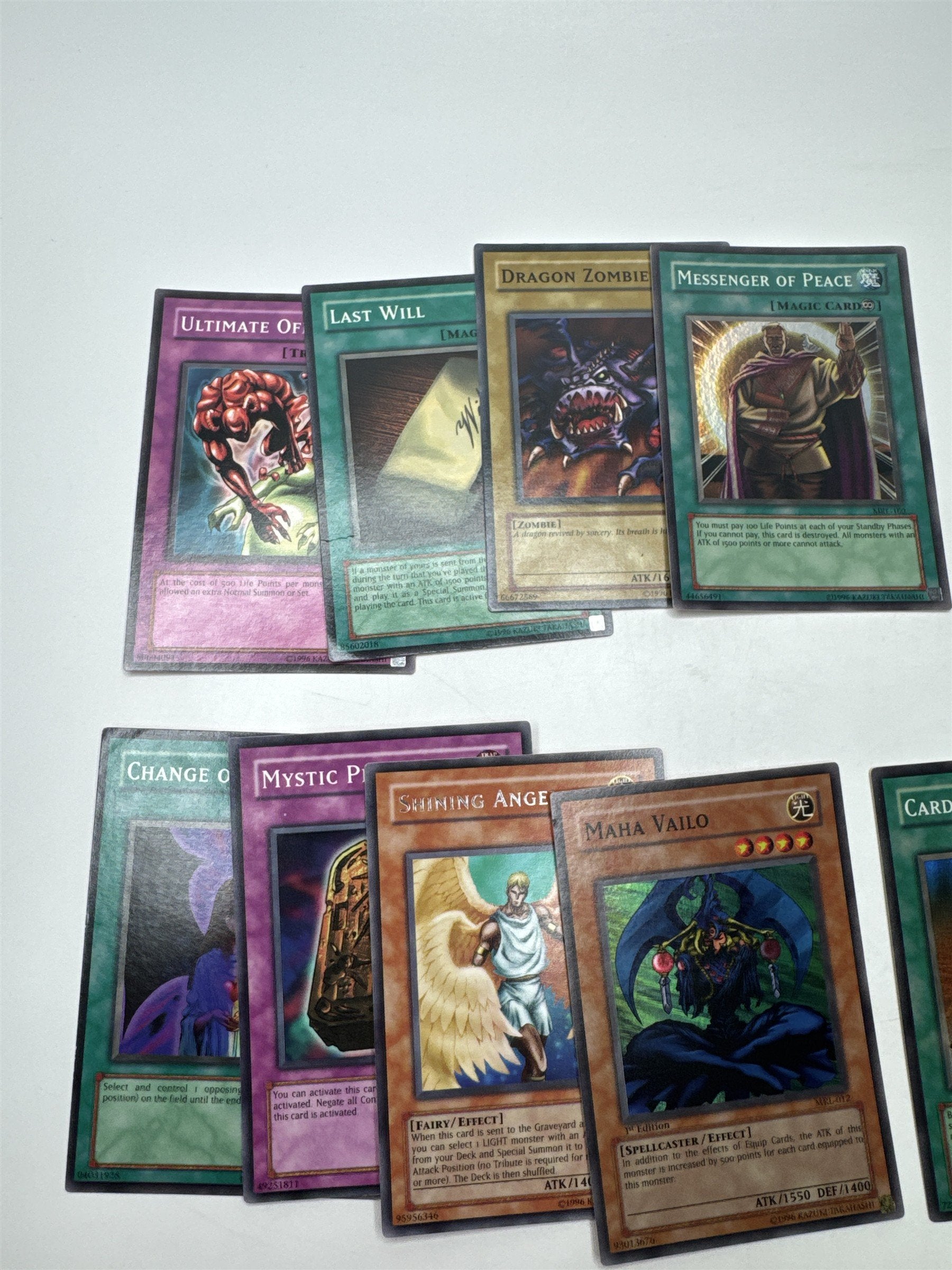 Lot of 9 Random Assorted Yu-Gi-Oh! Cards Vintage 1996 (As Pictured)