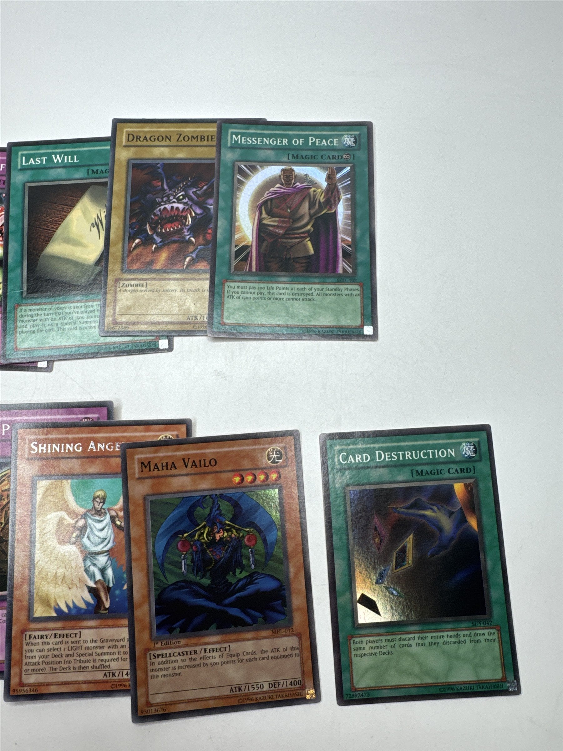 Lot of 9 Random Assorted Yu-Gi-Oh! Cards Vintage 1996 (As Pictured)