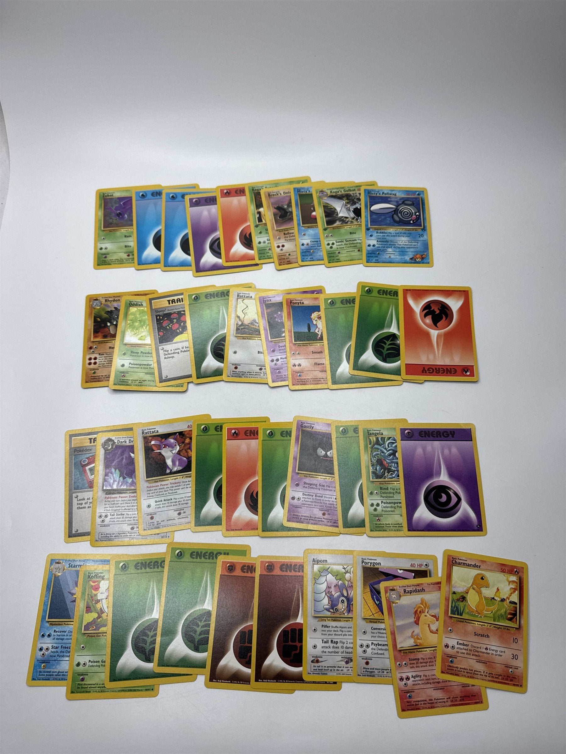 Lot of 40 Random Assorted Pokemon Playing Cards Vintage 1999 (As Pictured)