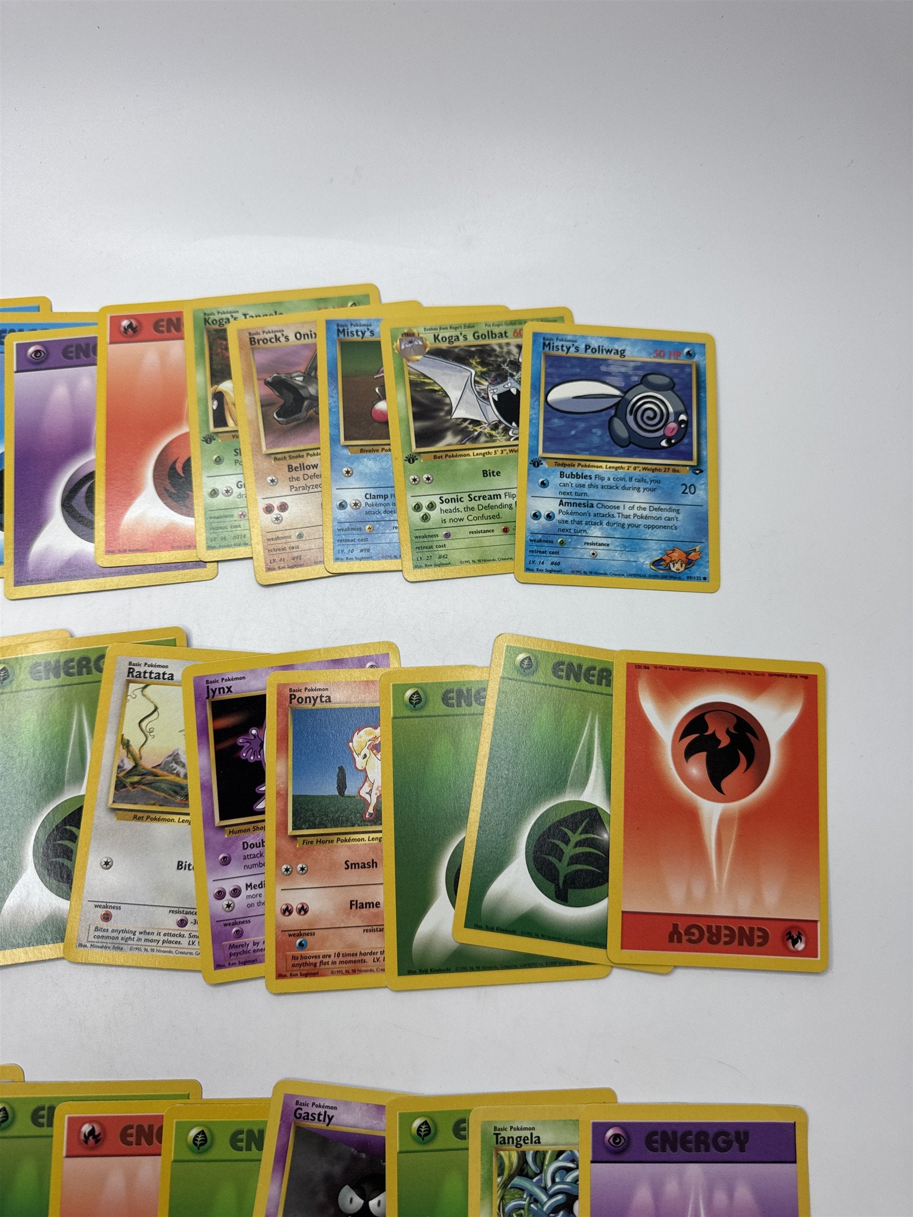 Lot of 40 Random Assorted Pokemon Playing Cards Vintage 1999 (As Pictured)