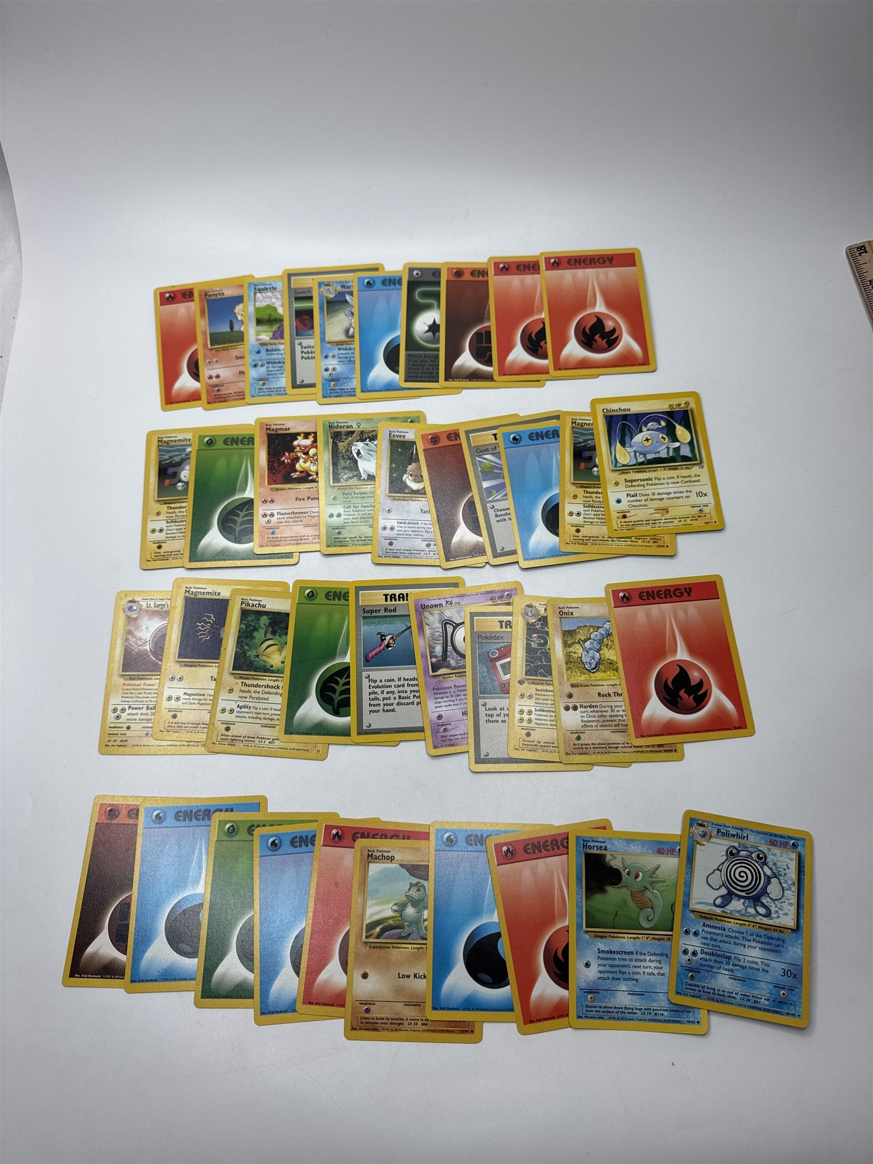 Lot of 40 Random Assorted Pokemon Playing Cards Vintage 1999 (As Pictured)