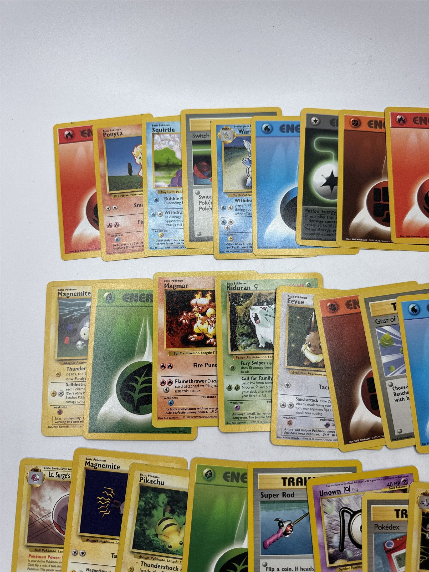 Lot of 40 Random Assorted Pokemon Playing Cards Vintage 1999 (As Pictured)