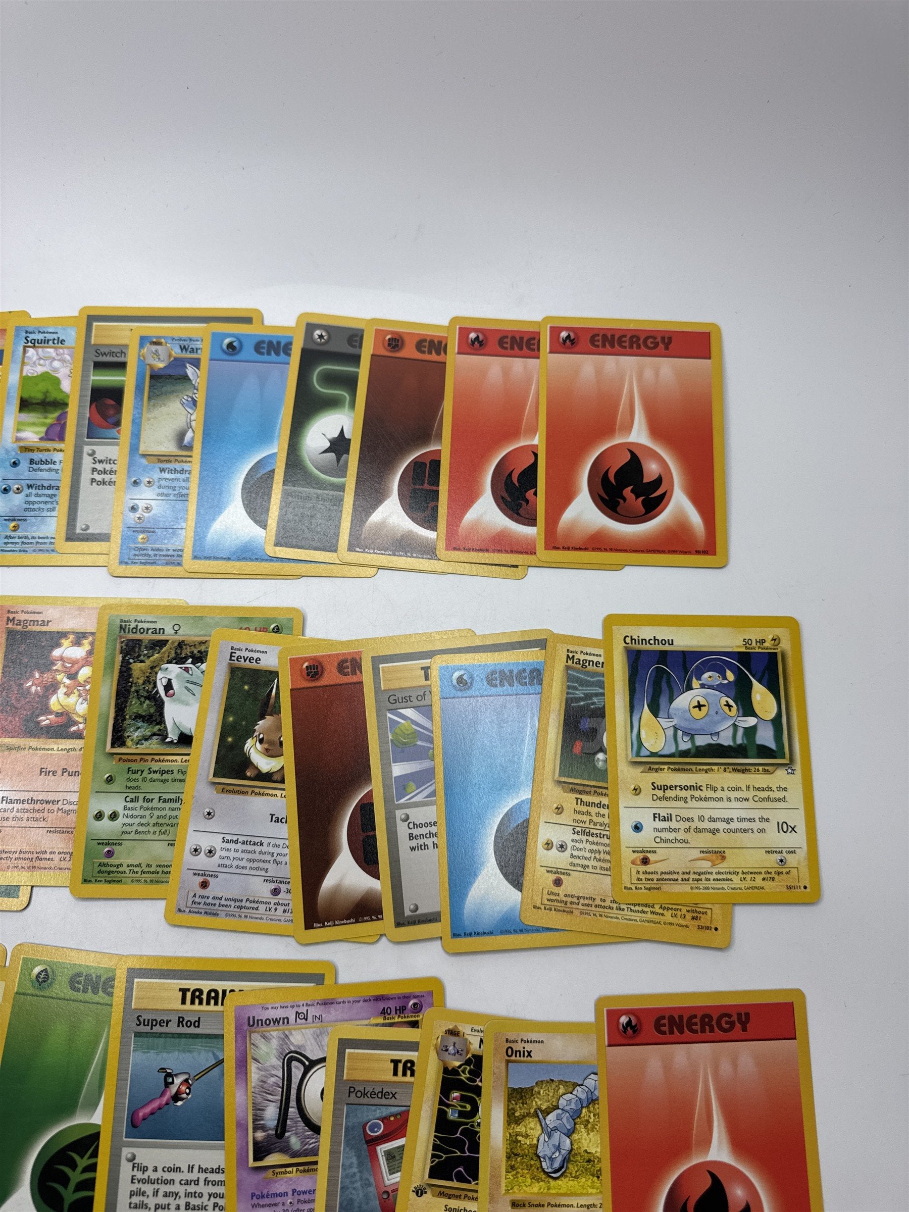 Lot of 40 Random Assorted Pokemon Playing Cards Vintage 1999 (As Pictured)