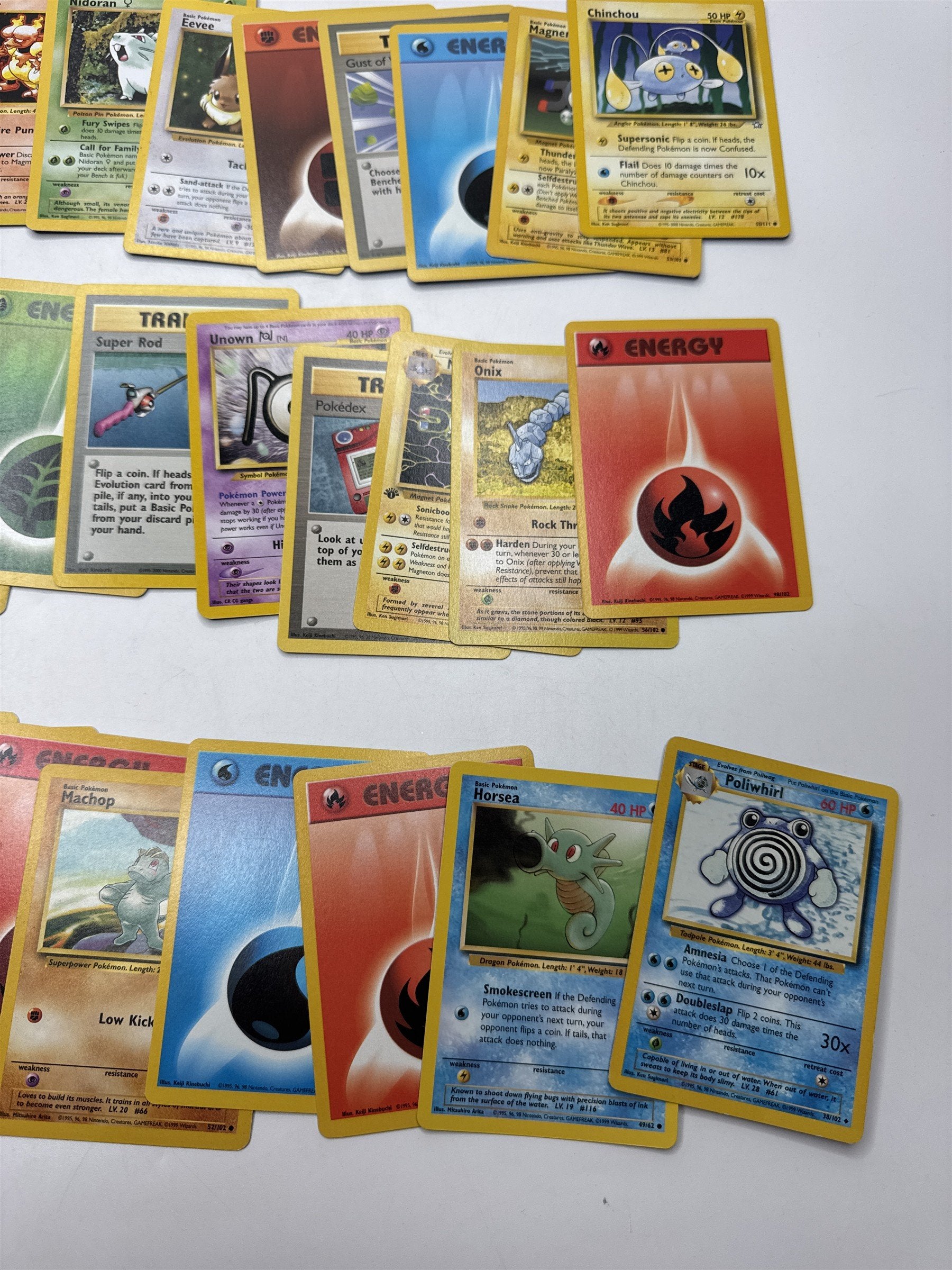 Lot of 40 Random Assorted Pokemon Playing Cards Vintage 1999 (As Pictured)