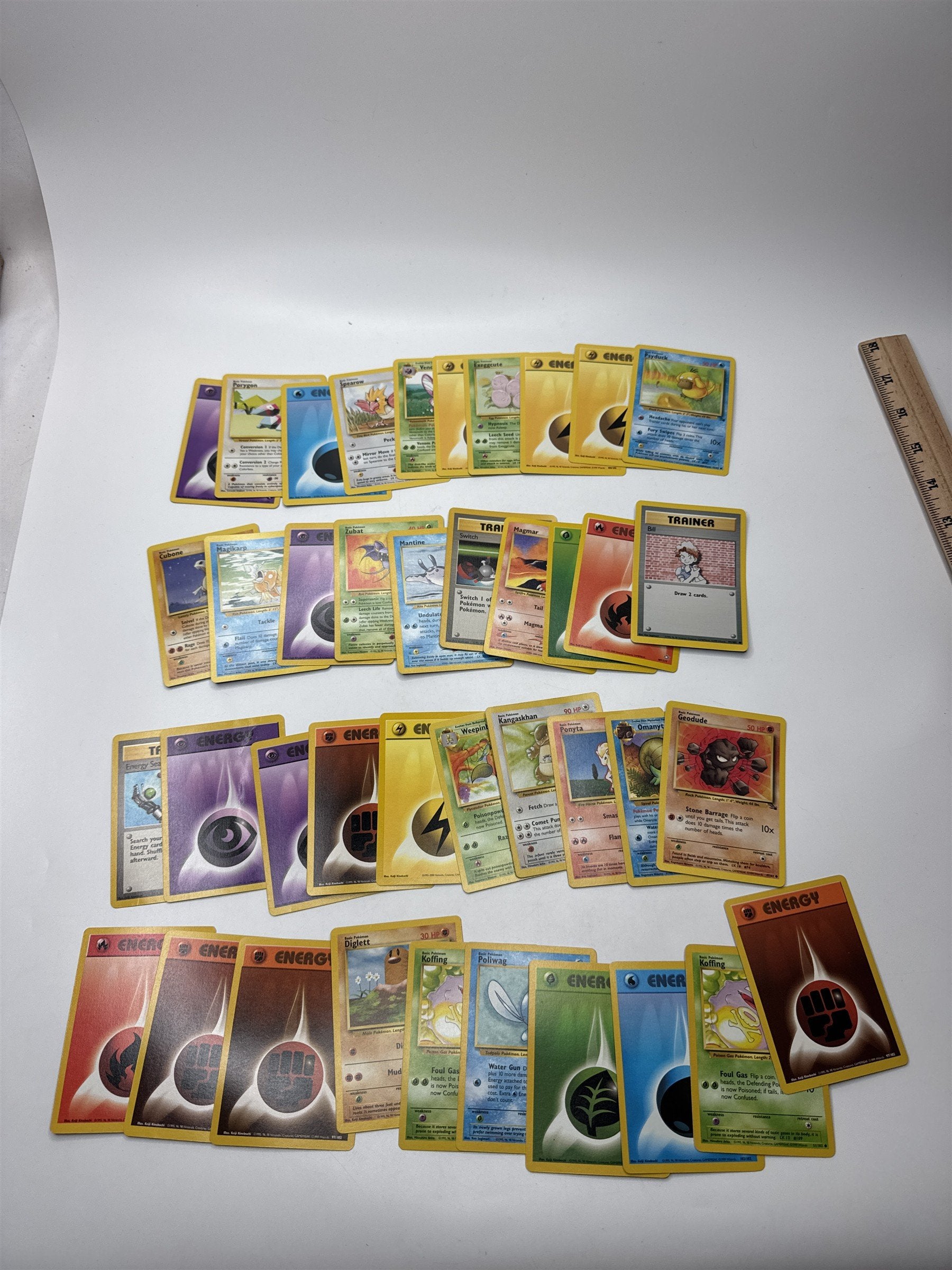 Lot of 40 Random Assorted Pokemon Playing Cards Vintage 1999 (As Pictured)