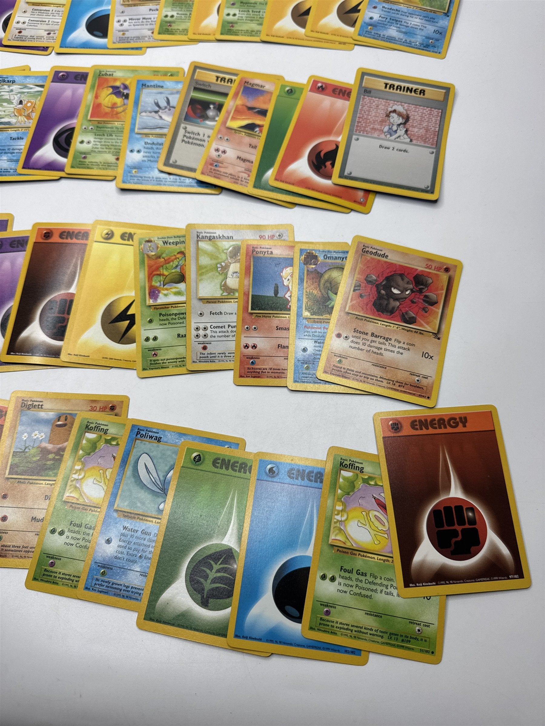 Lot of 40 Random Assorted Pokemon Playing Cards Vintage 1999 (As Pictured)