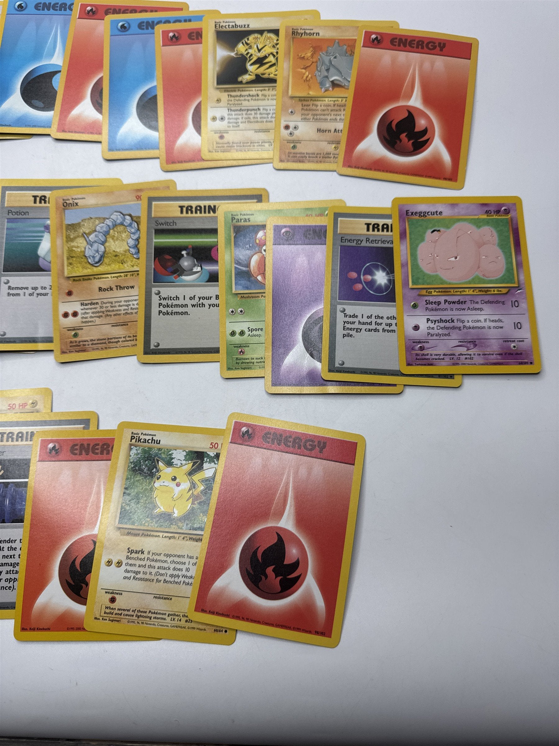 Lot of 38 Random Assorted Pokemon Playing Cards Vintage 1999 (As Pictured)