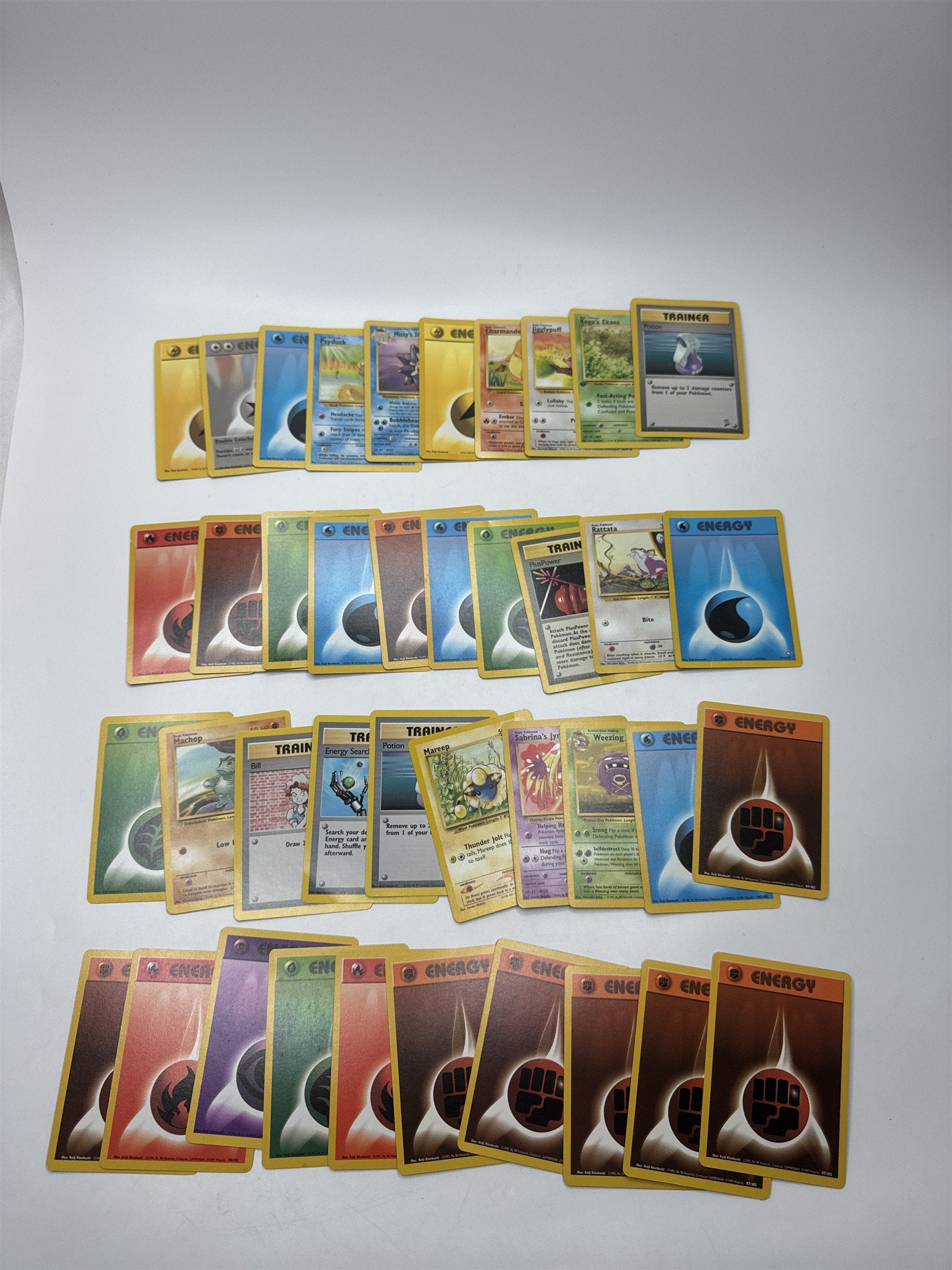 Lot of 40 Random Assorted Pokemon Playing Cards Vintage 1999 (As Pictured)