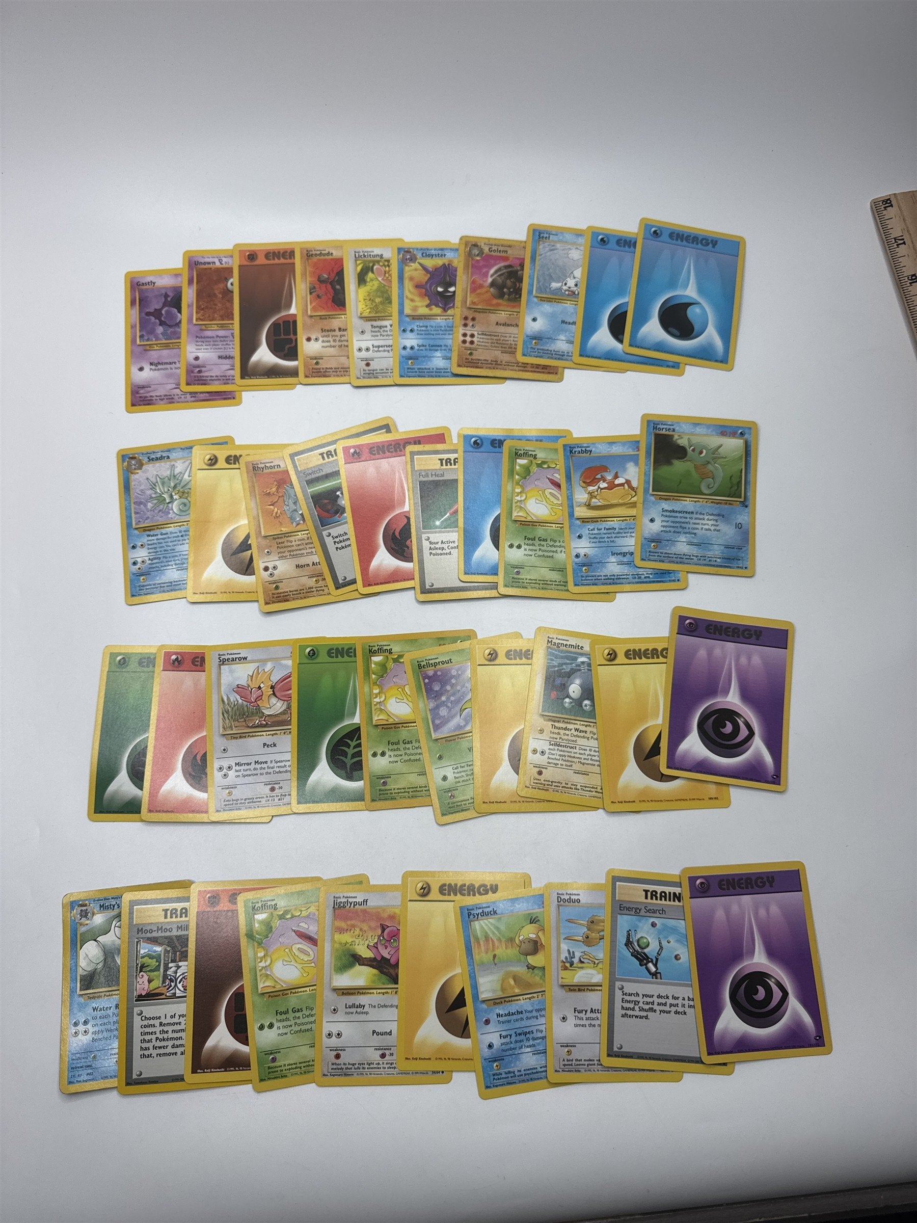 Lot of 40 Random Assorted Pokemon Playing Cards Vintage 1999 (As Pictured)