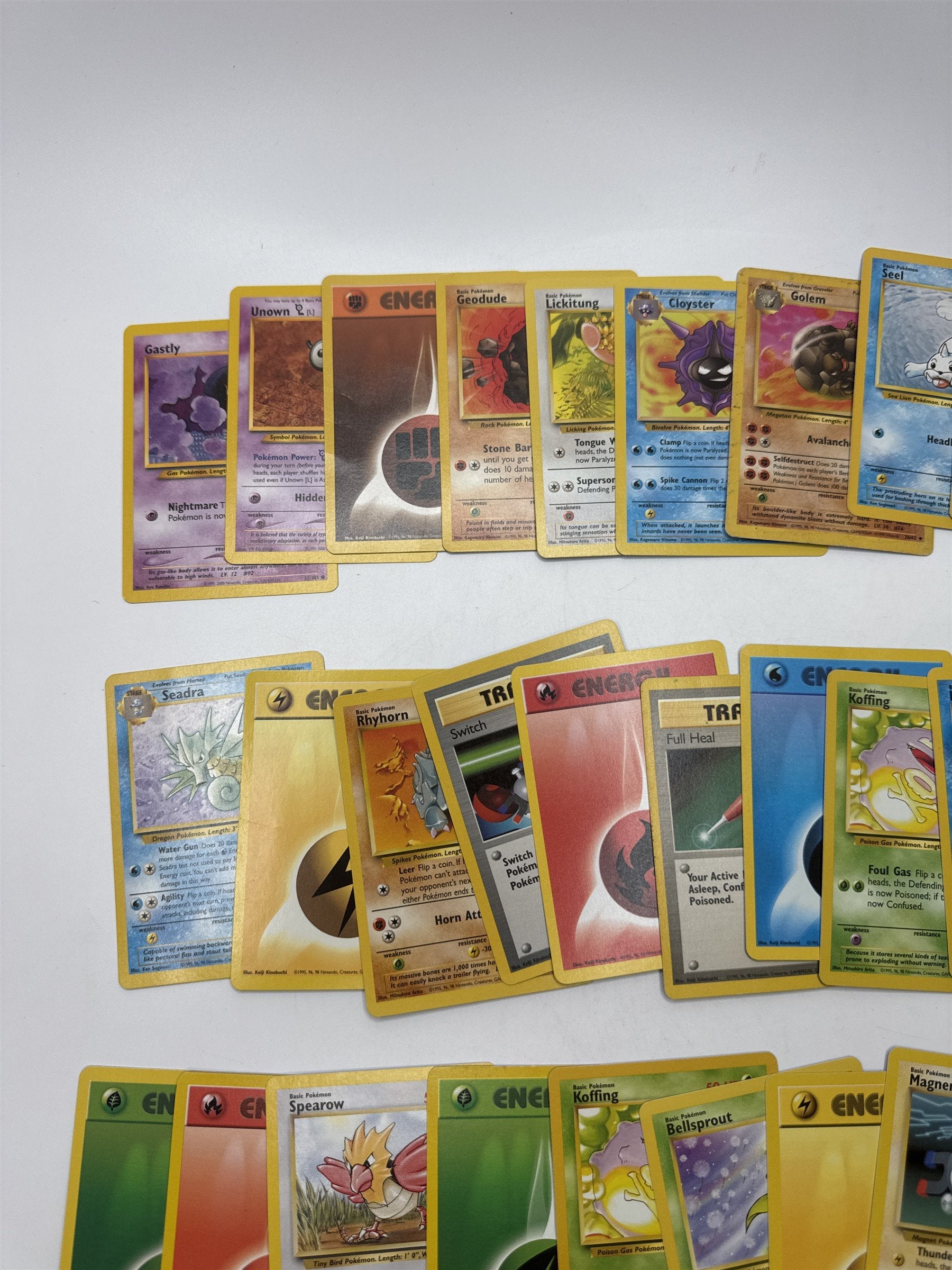 Lot of 40 Random Assorted Pokemon Playing Cards Vintage 1999 (As Pictured)