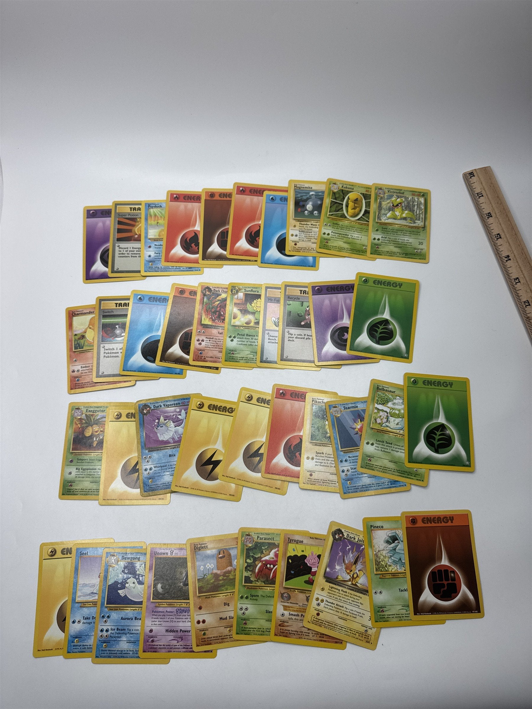Lot of 40 Random Assorted Pokemon Playing Cards Vintage 1999 (As Pictured)