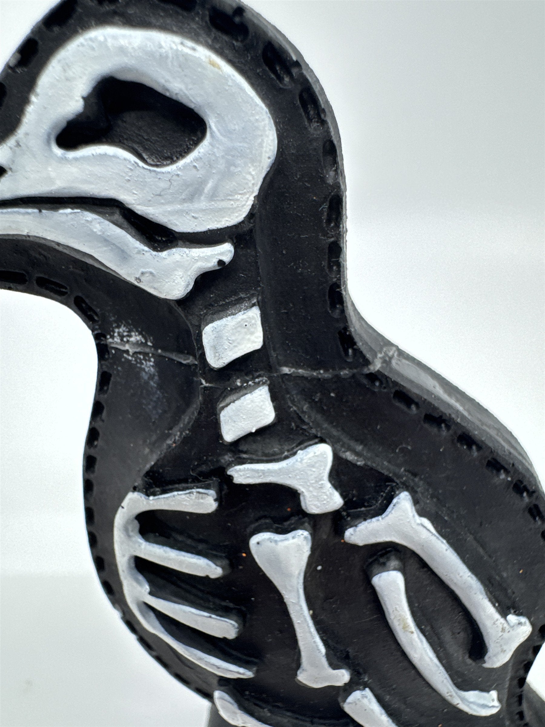 Set Of Two Halloween Animal Skeletons Bird and Owl Decor 1 Glued Piece See Photo