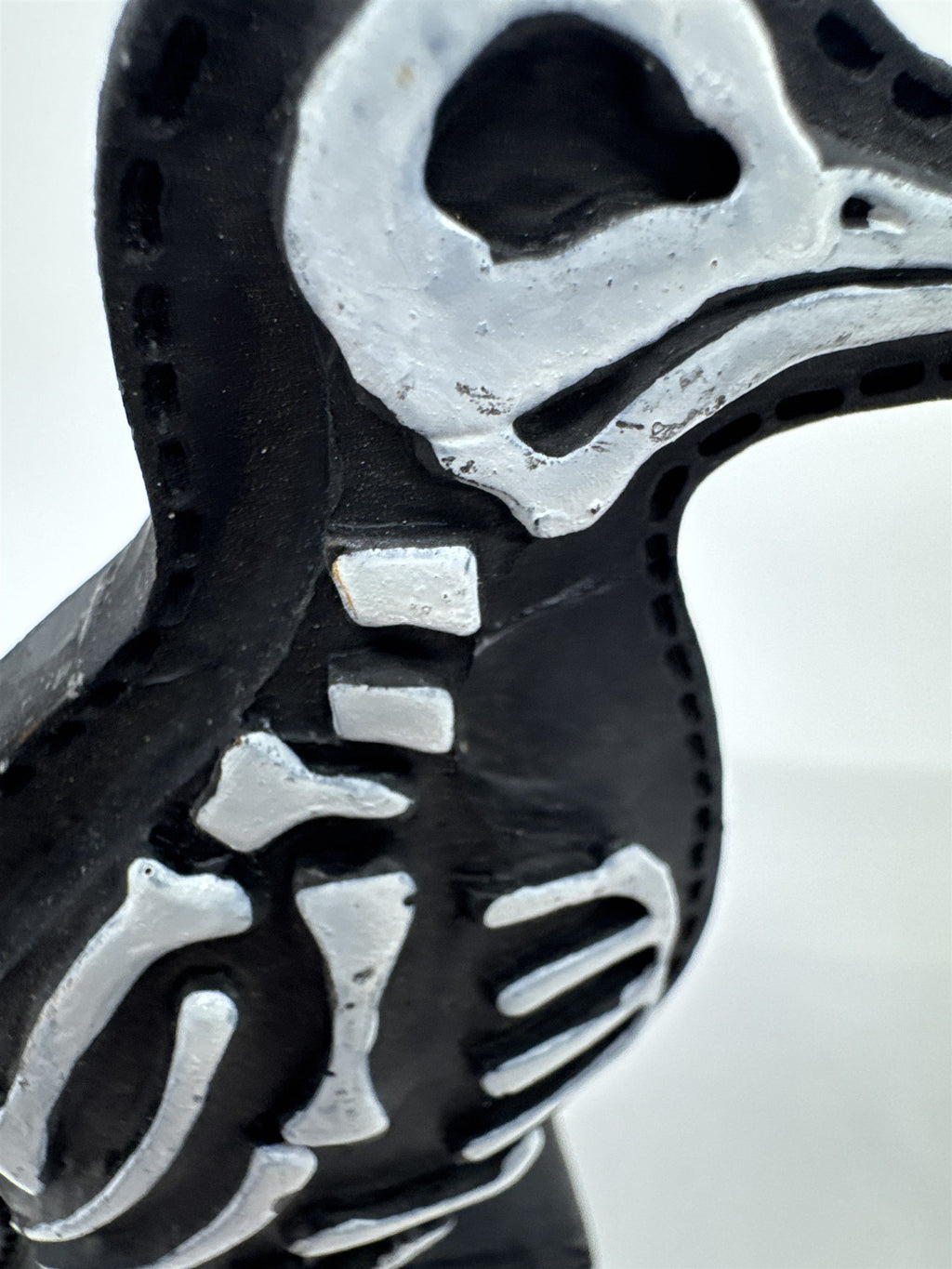 Set Of Two Halloween Animal Skeletons Bird and Owl Decor 1 Glued Piece See Photo