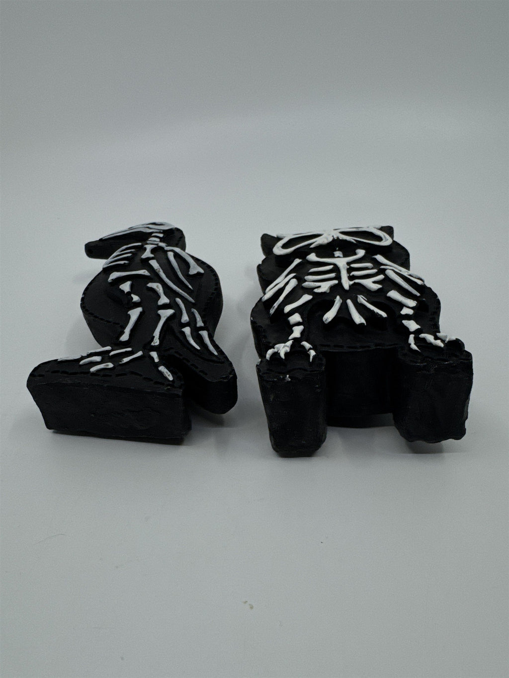 Set Of Two Halloween Animal Skeletons Bird and Owl Decor 1 Glued Piece See Photo