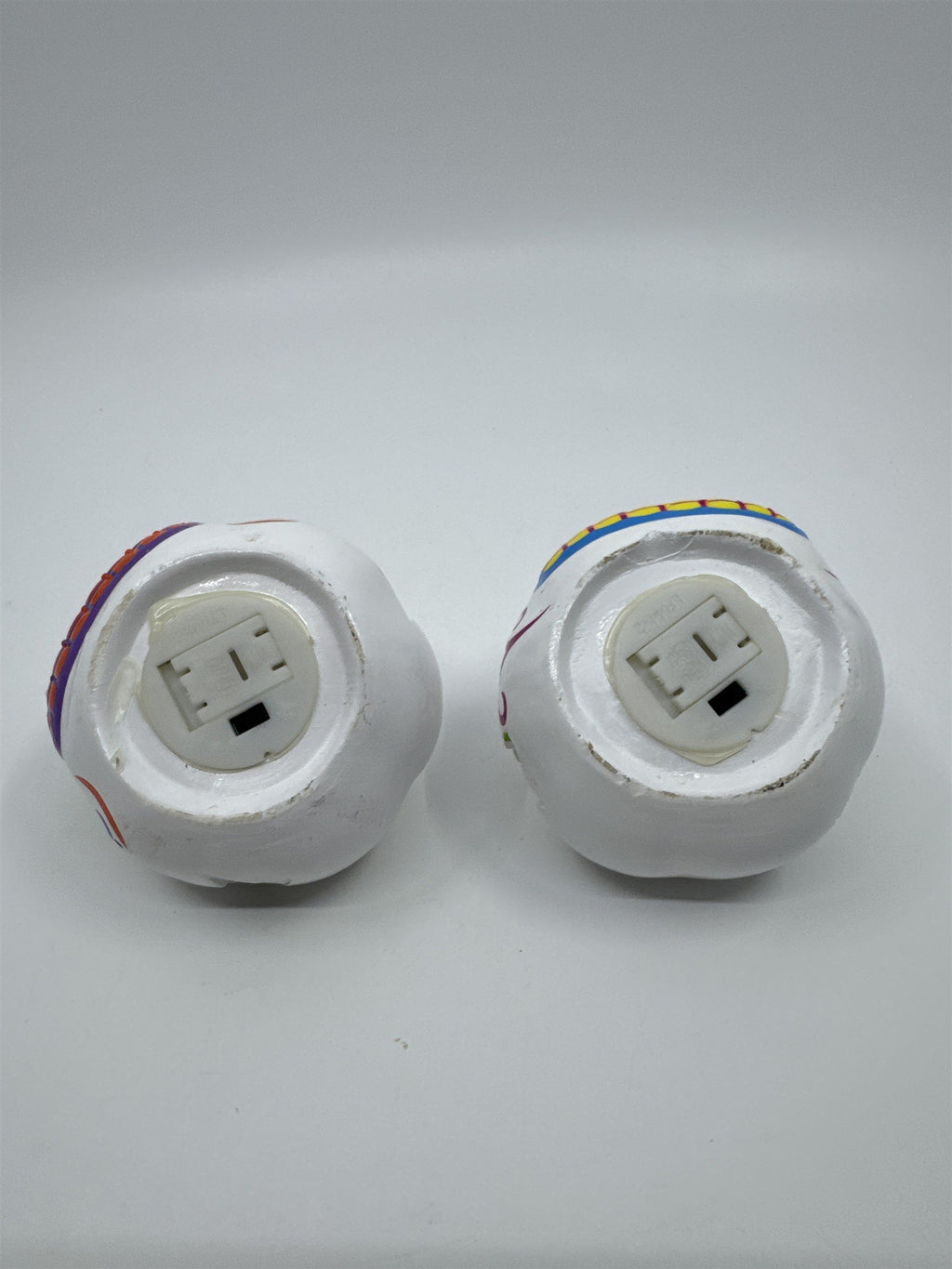 Set Of Two Halloween Day Of The Dead Light Up Sugar Skull Pumpkins