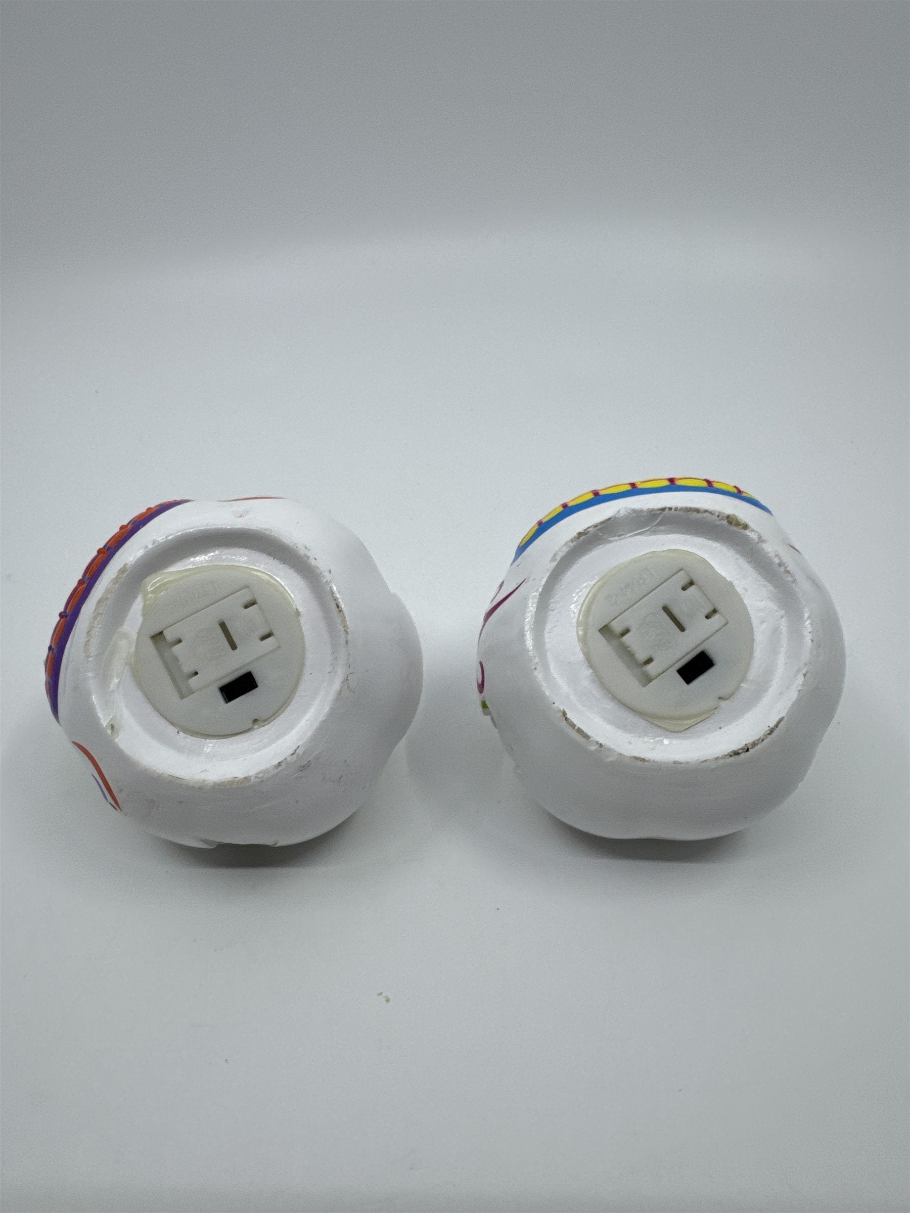 Set Of Two Halloween Day Of The Dead Light Up Sugar Skull Pumpkins