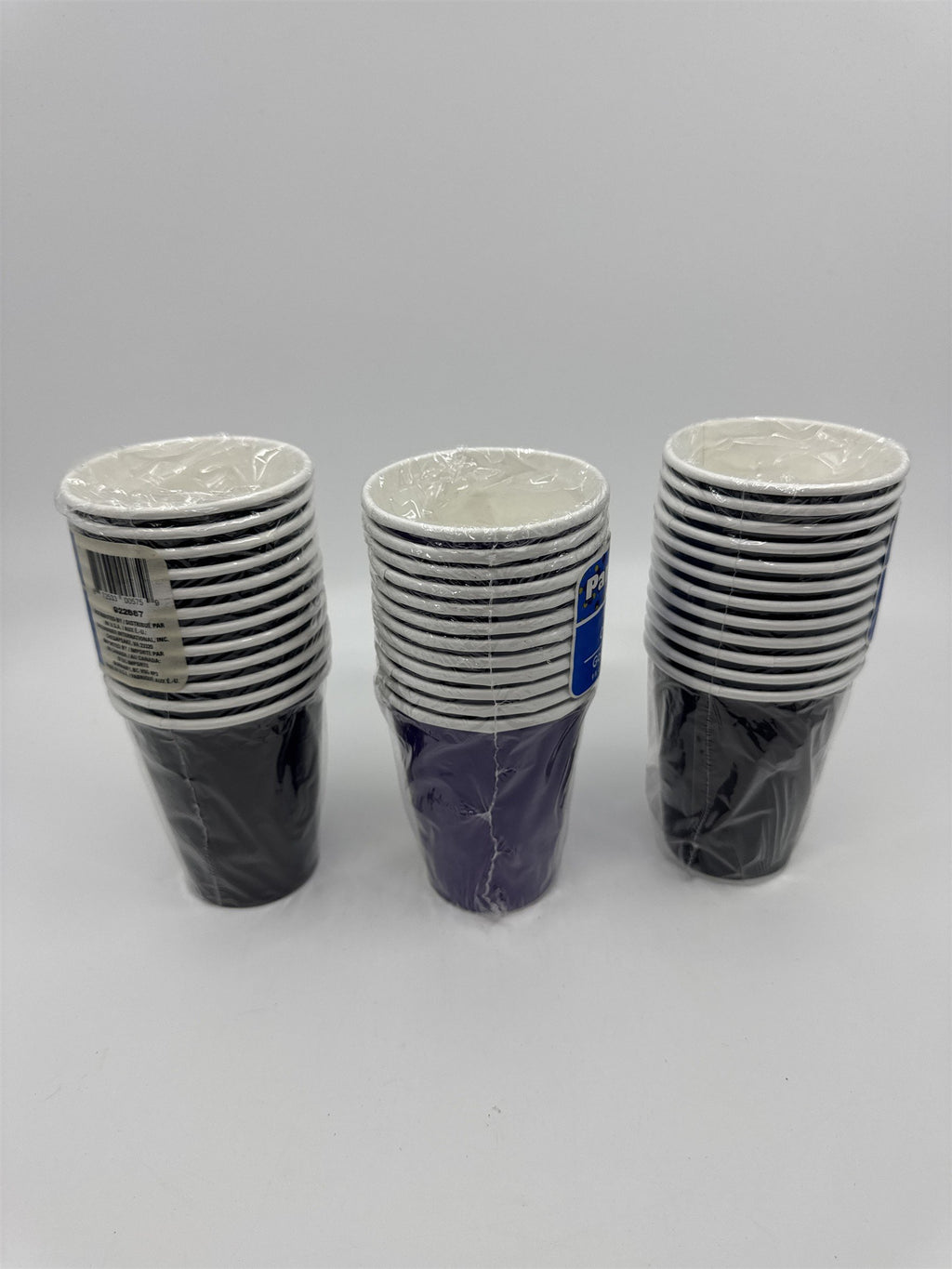 Set Of Three 12-Pack Party/Halloween Purple/Black 9 Fl. Oz Cups