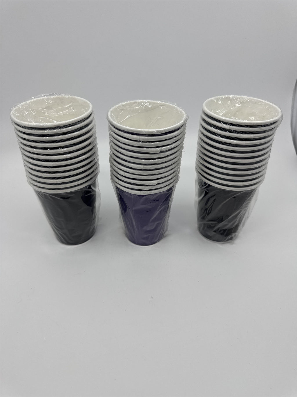 Set Of Three 12-Pack Party/Halloween Purple/Black 9 Fl. Oz Cups