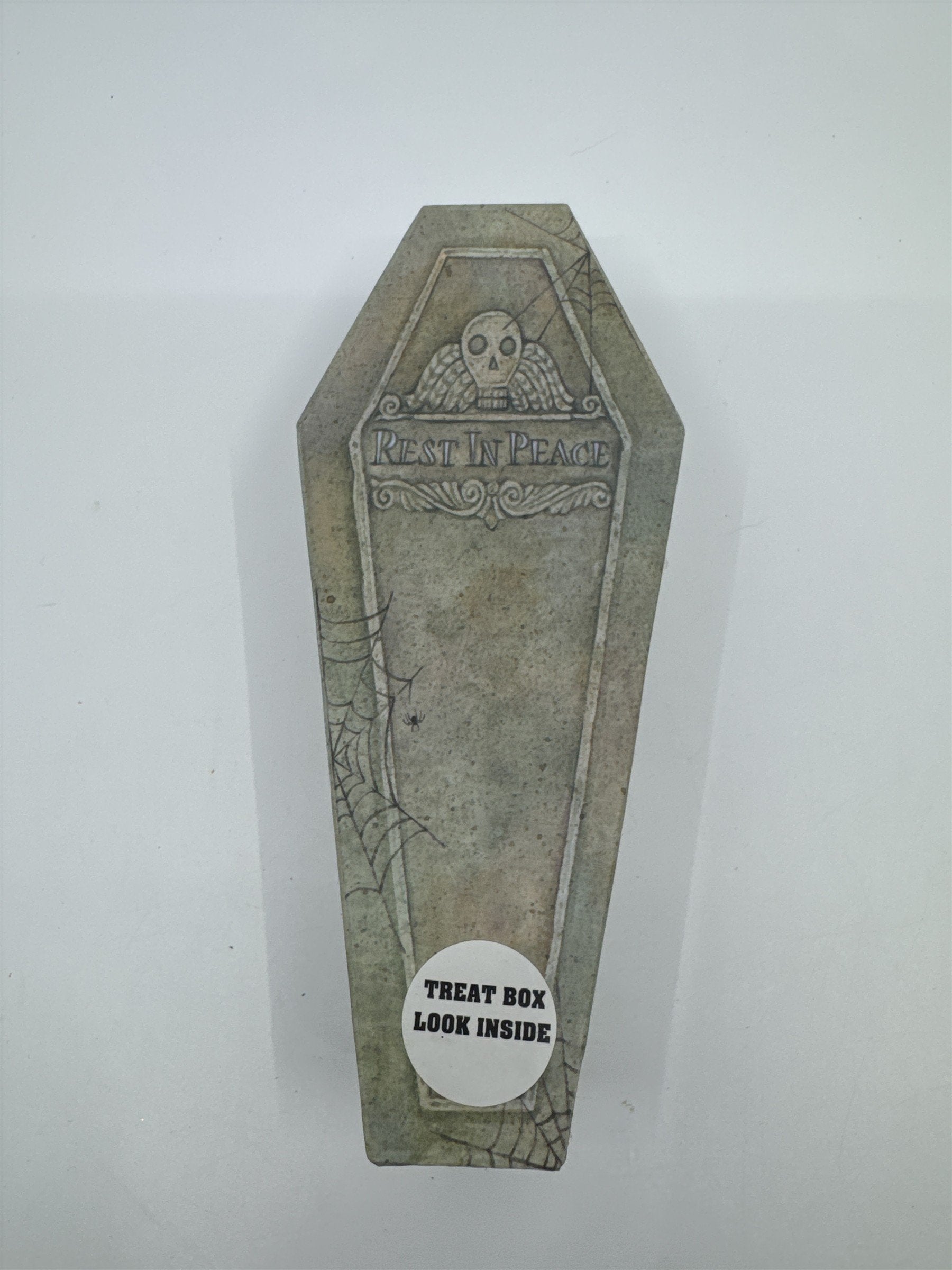 Halloween Mummy In Coffin Candy/Gift Box Rest In Piece Gift Box