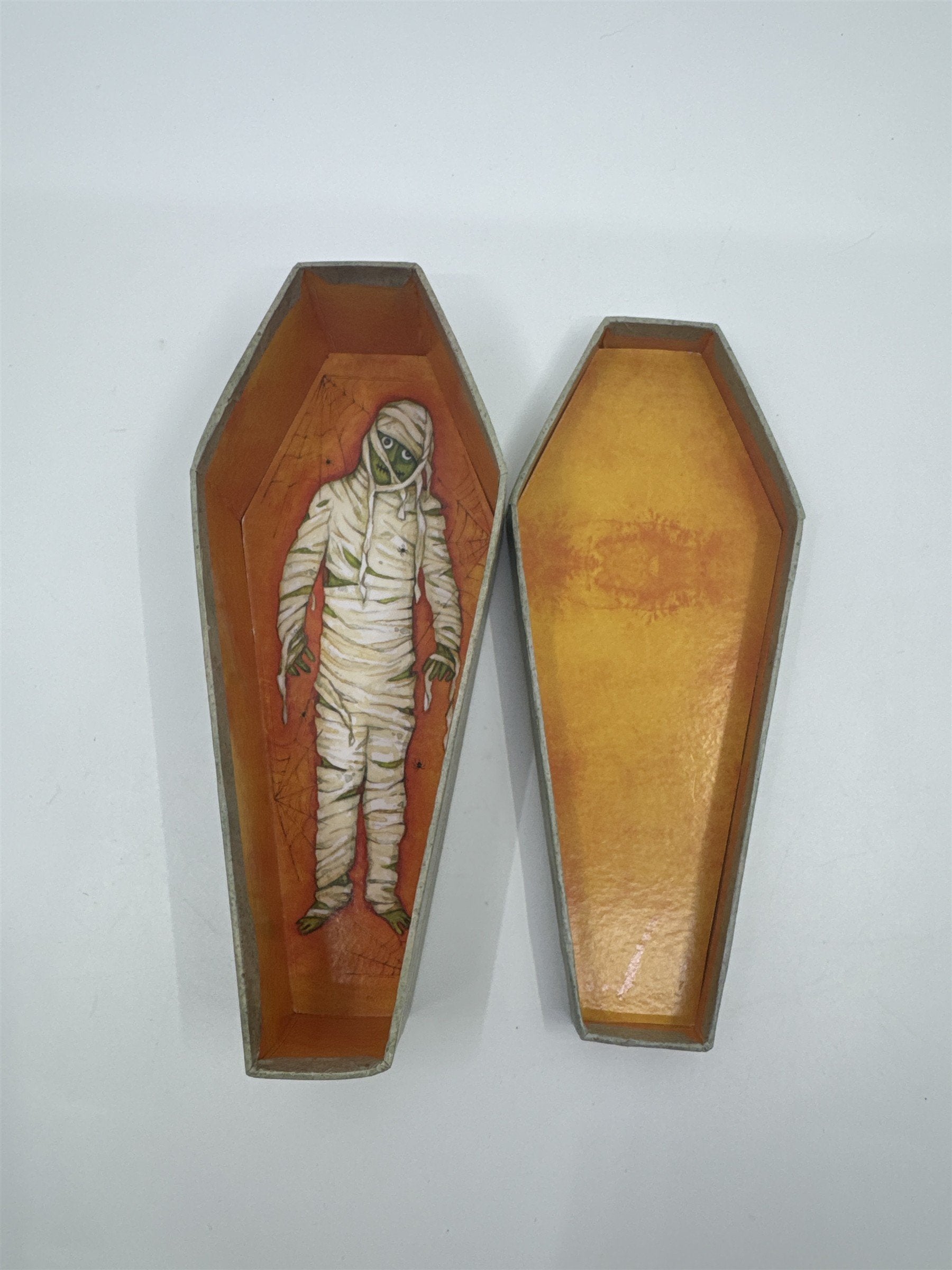 Halloween Mummy In Coffin Candy/Gift Box Rest In Piece Gift Box